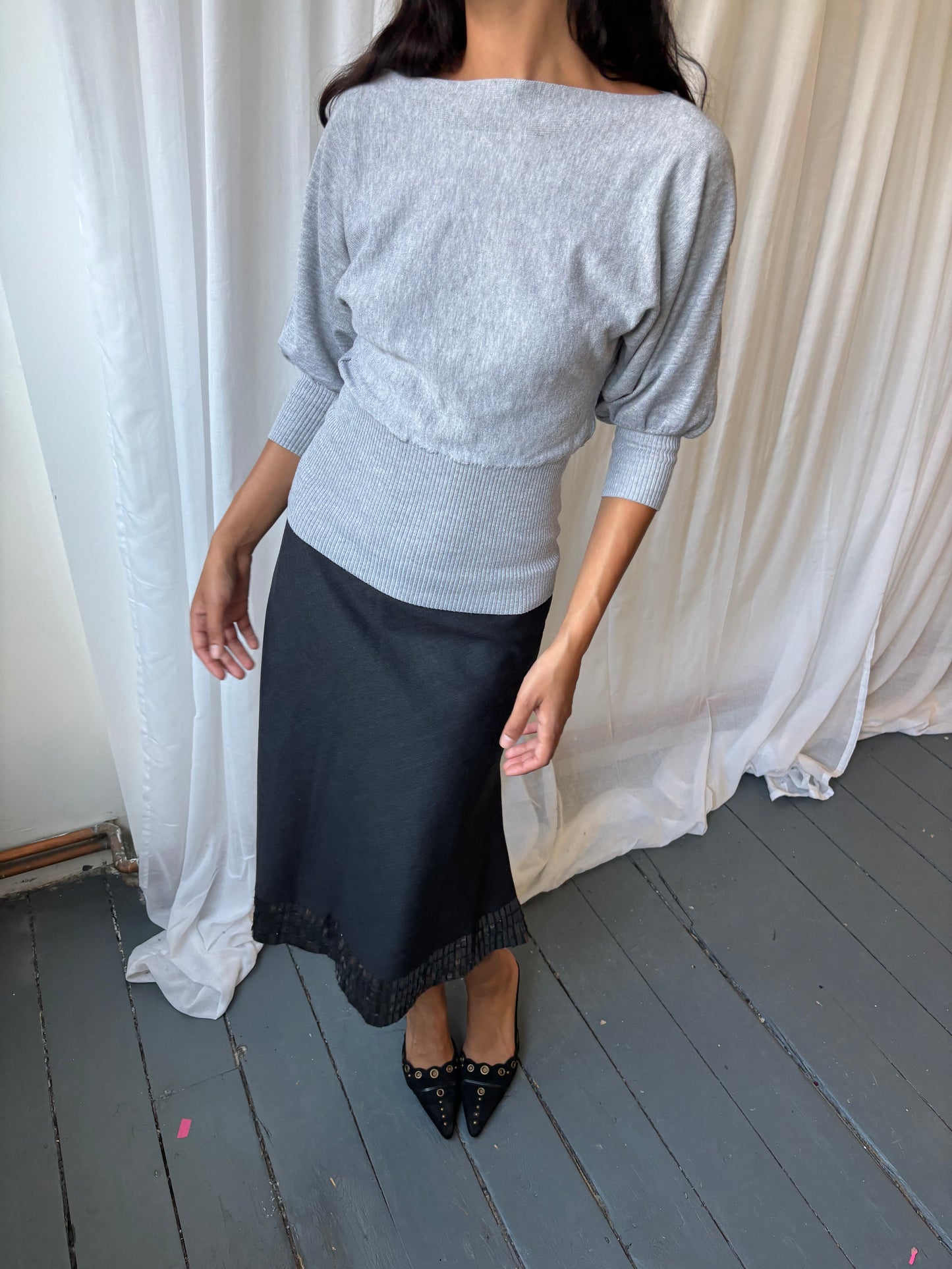 Betty Jackson Charcoal Skirt