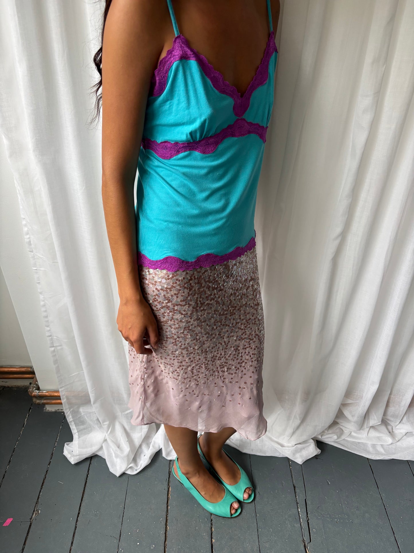 Monsoon Turquoise Lace Cami