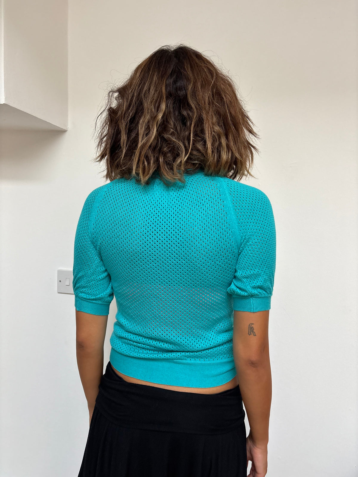 Caché Turquoise Knit Top