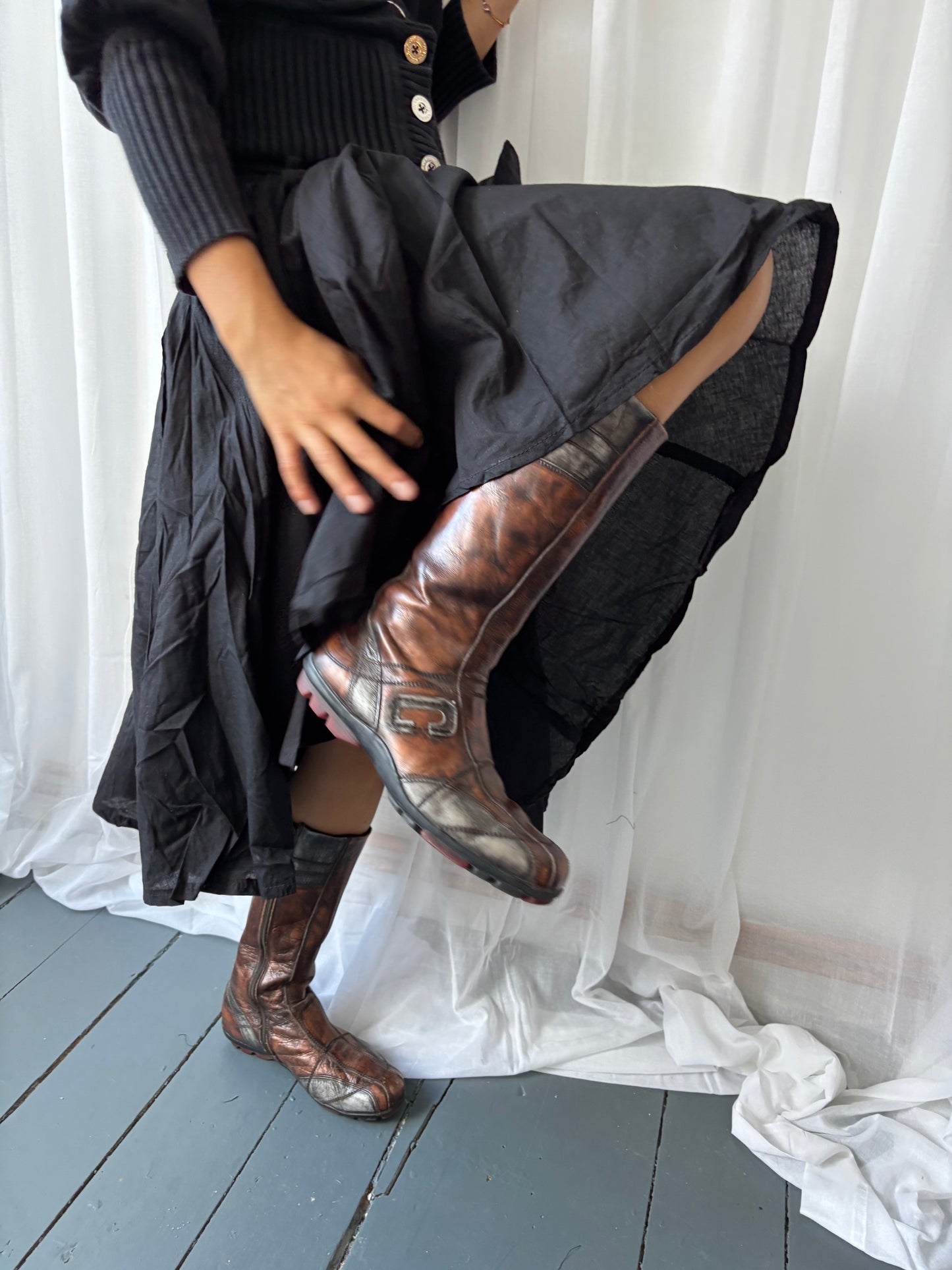 Callagilan Brown Metallic Boots