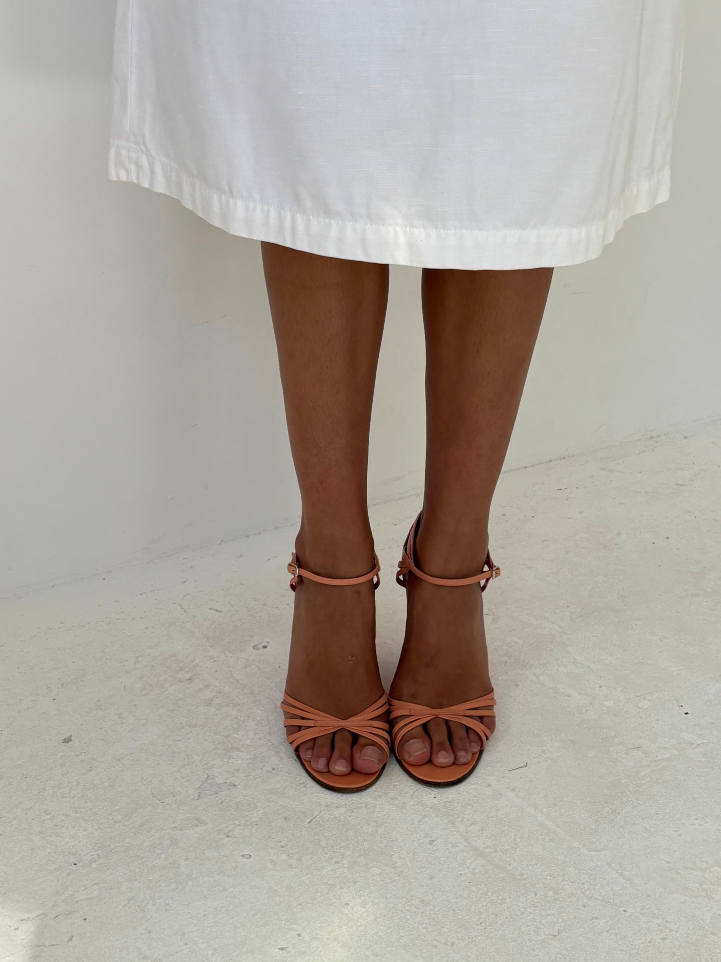 Marc Jacobs Peach Leather Wedges