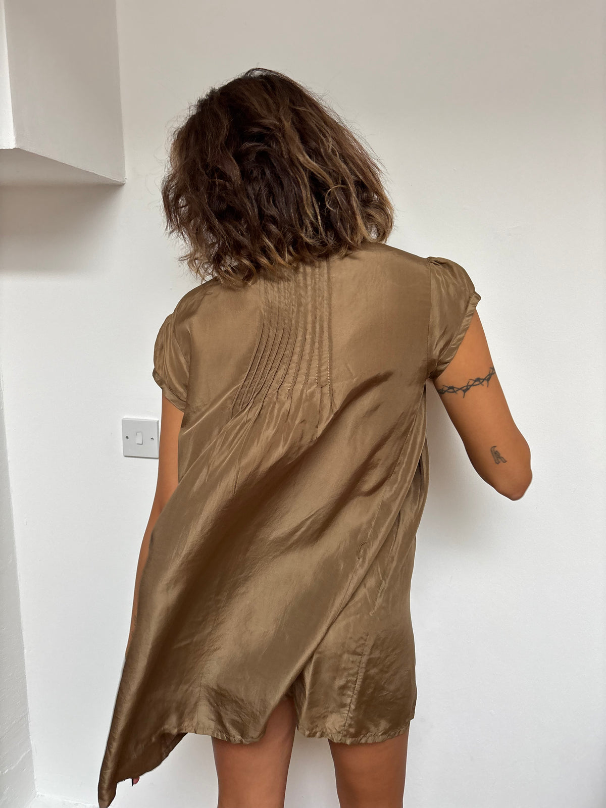 Whistles Brown Silk Dress