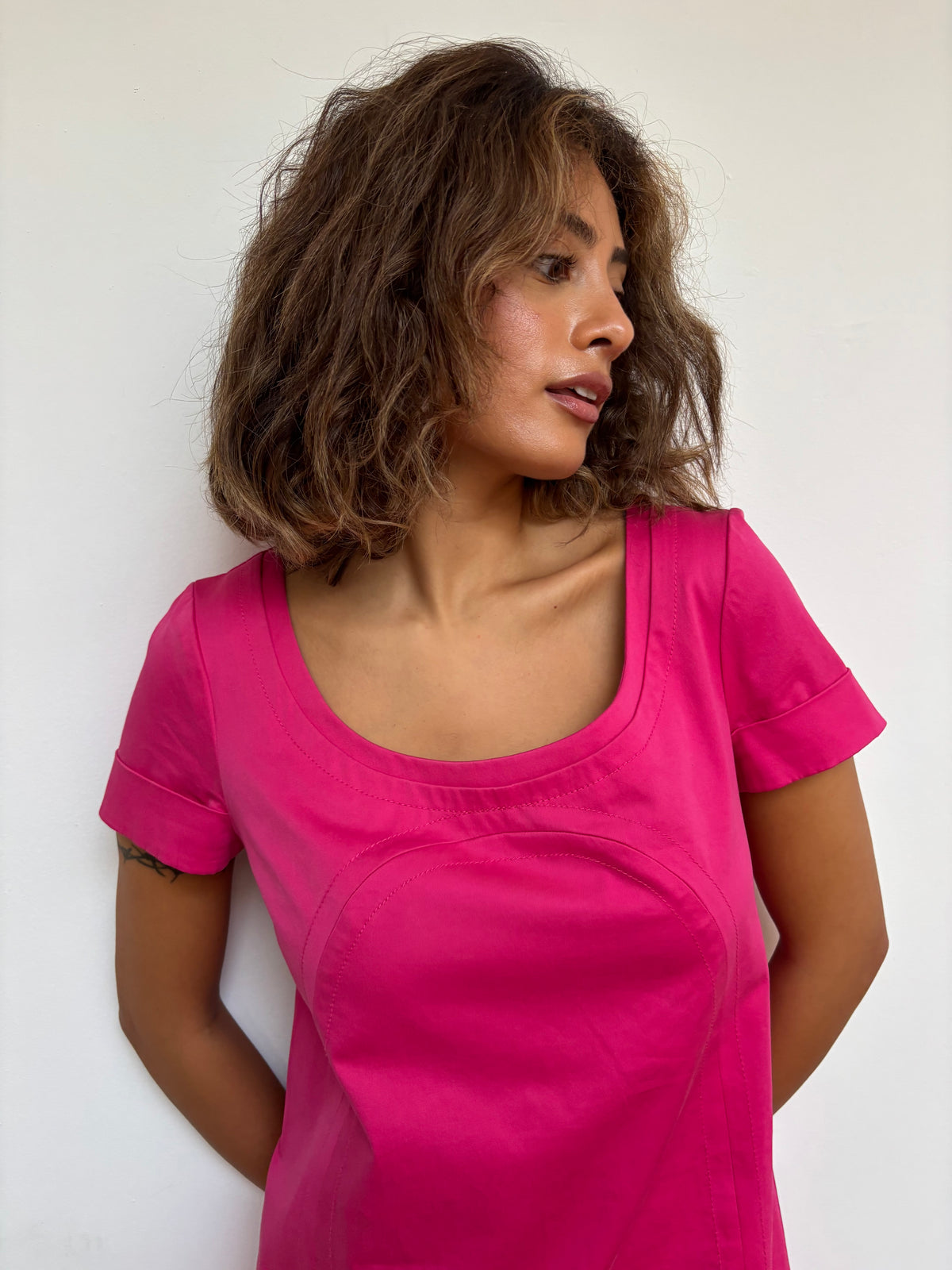 Kenzo Hot Pink Shift Dress