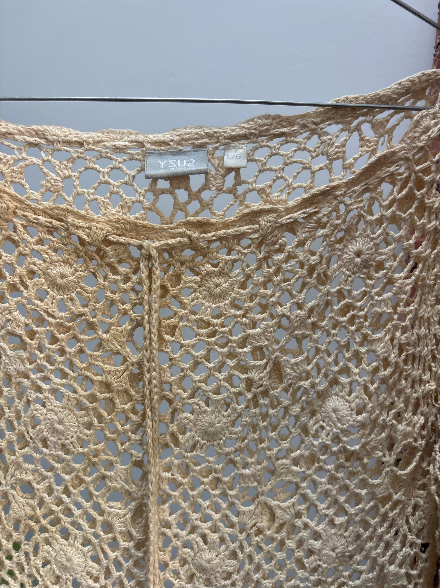 Vintage Beige Crochet Top
