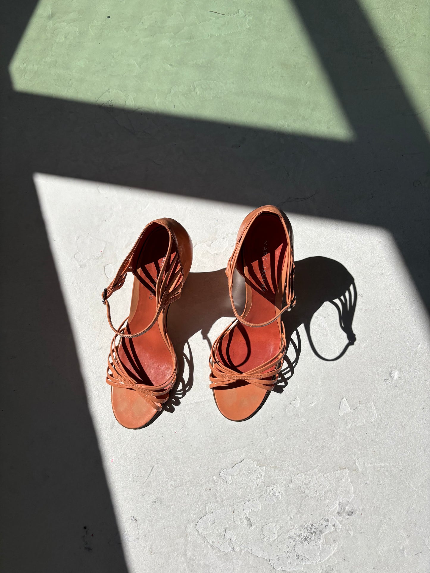 Marc Jacobs Peach Leather Wedges