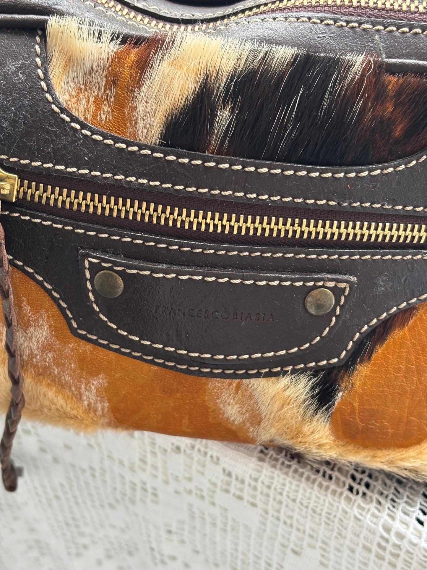 Francesco Biasia Cow Hide Bag