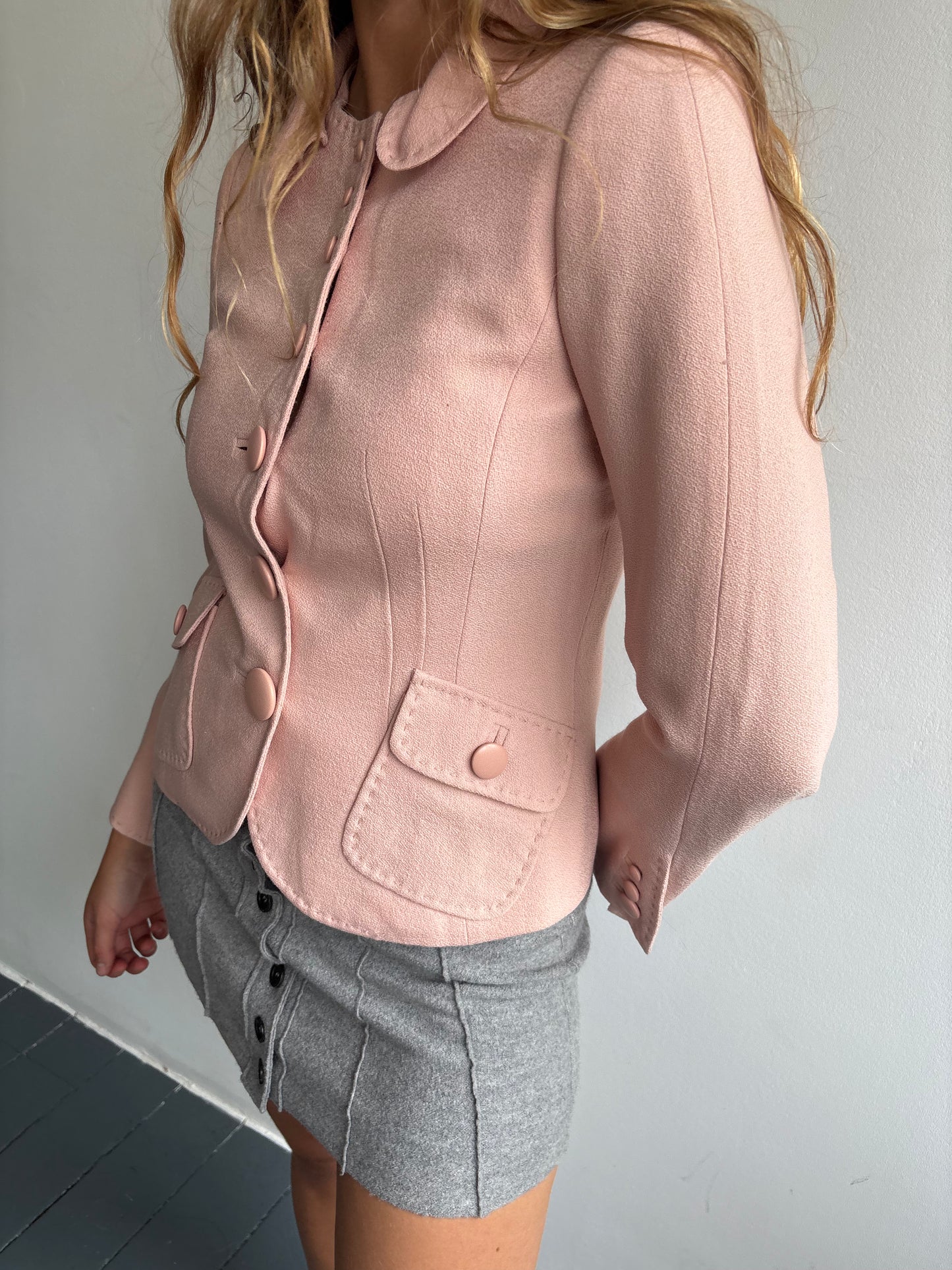 Moschino Pink Button Jacket