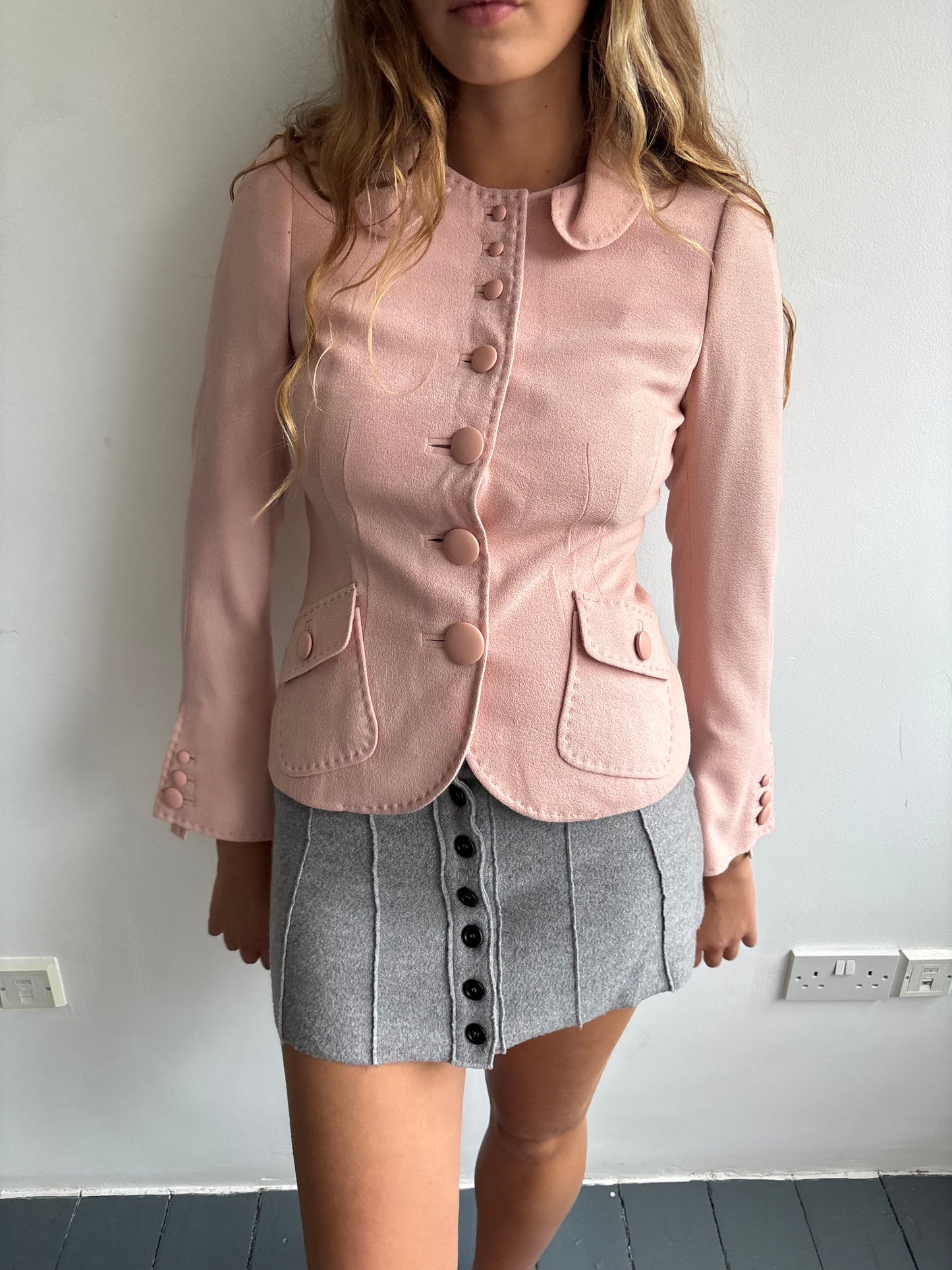 Moschino Pink Button Jacket