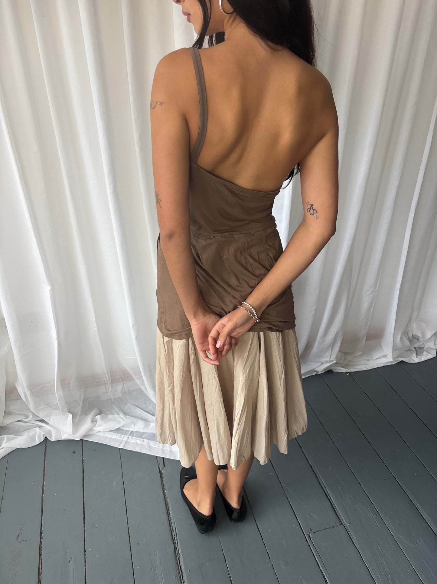 Morgan Brown One Shoulder Top