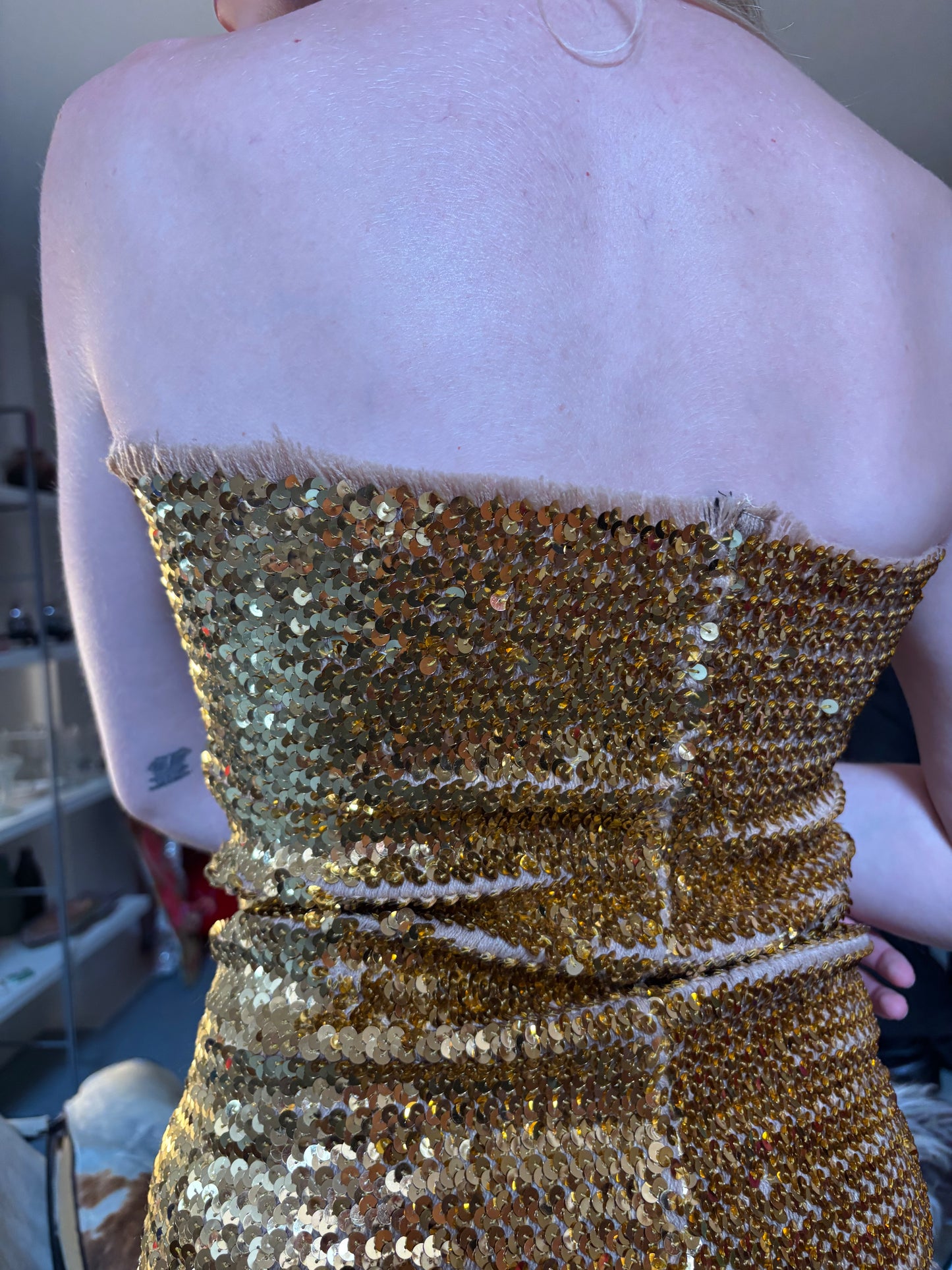 Vintage Gold Sequin Bandeau