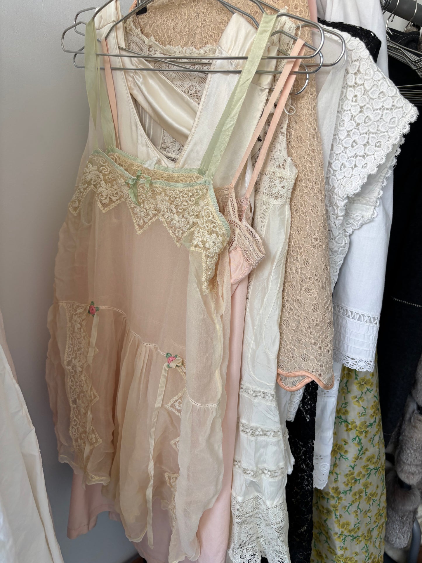 Antique 1920s Silk Lace Step In