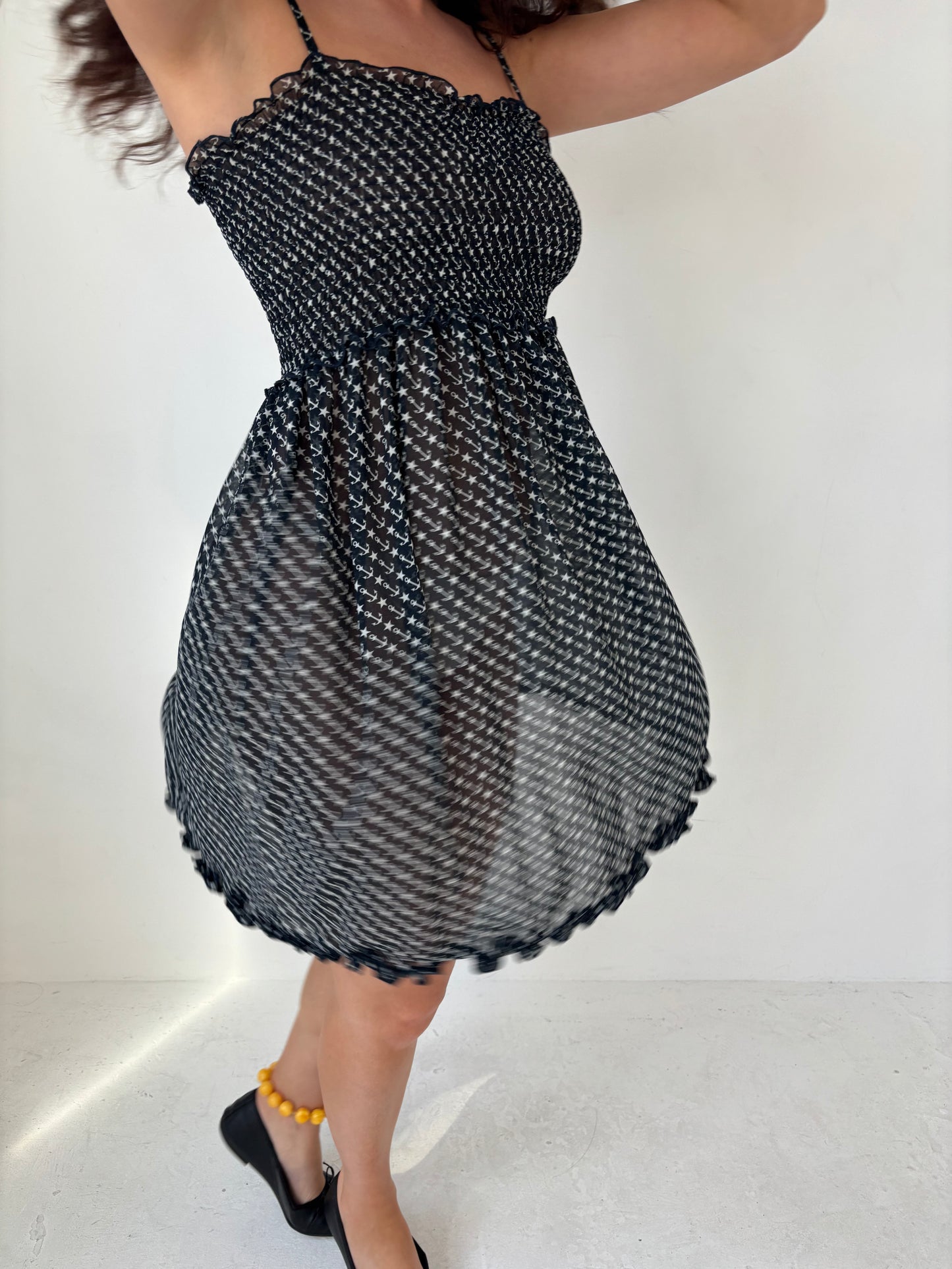 Dolce & Gabbana Navy Sheer Dress