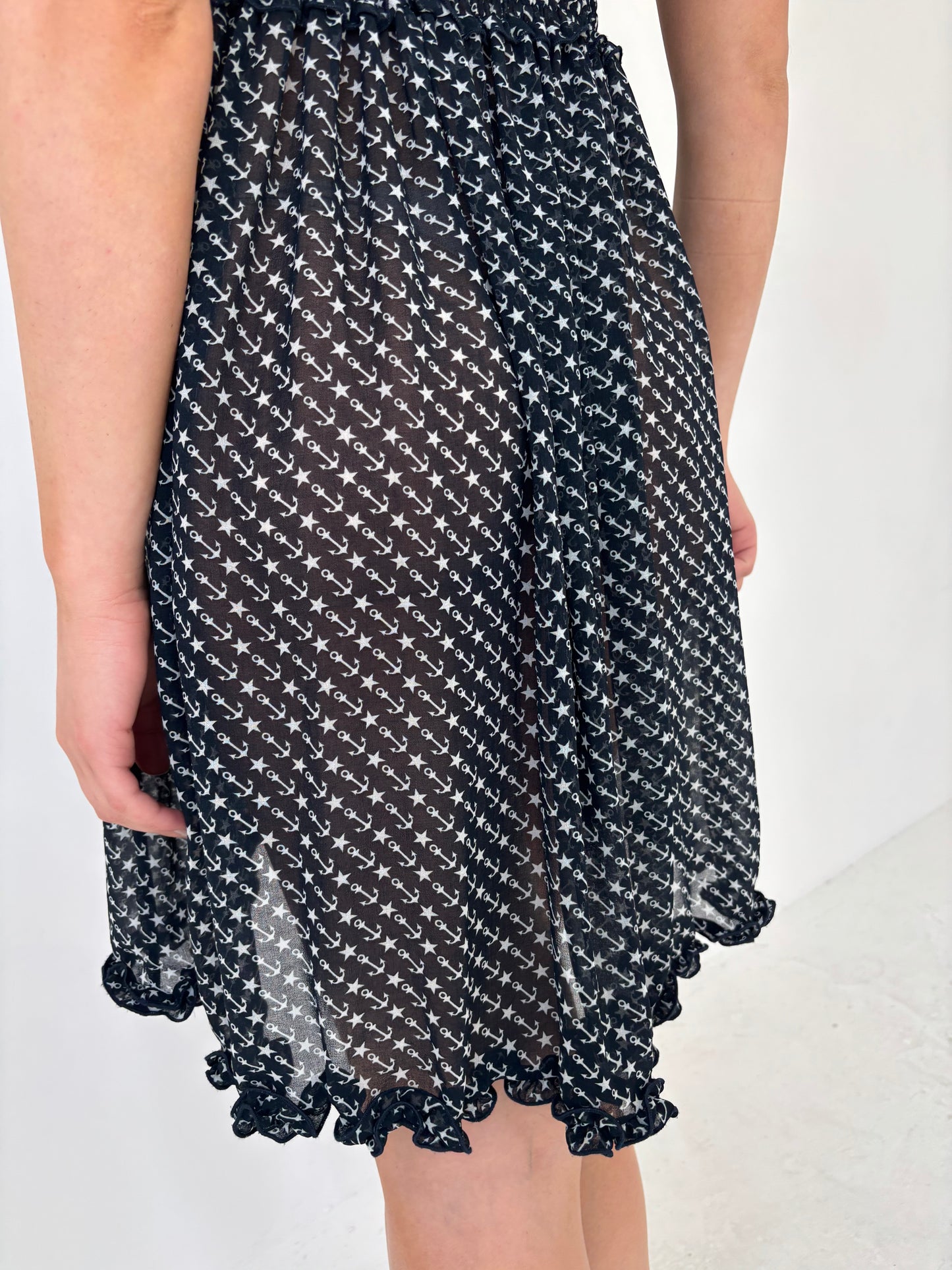 Dolce & Gabbana Navy Sheer Dress