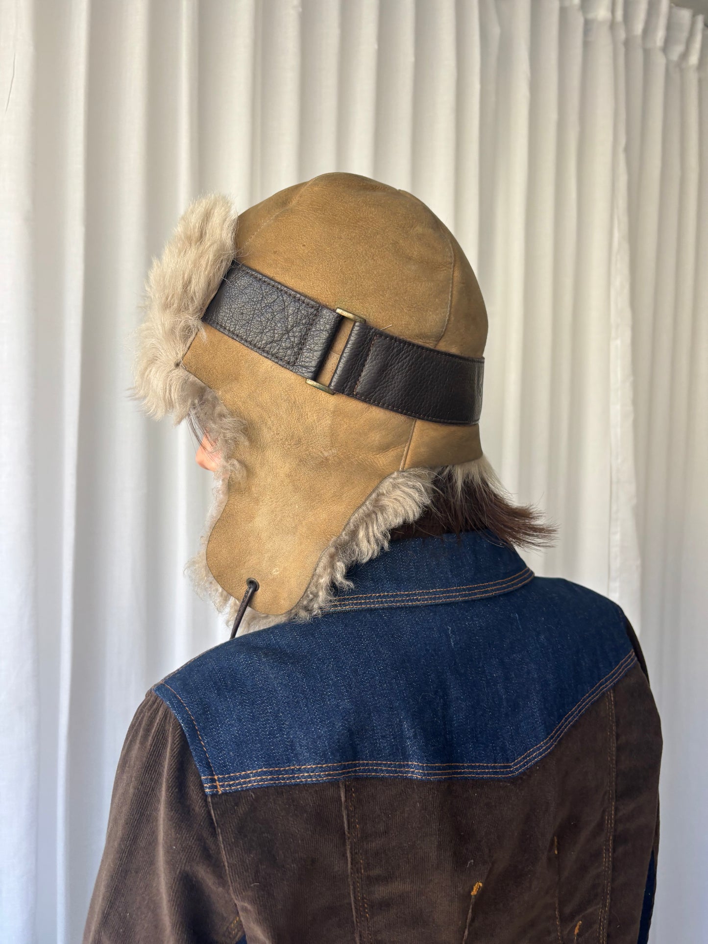 Karl Donoghue Shearling Aviator Hat