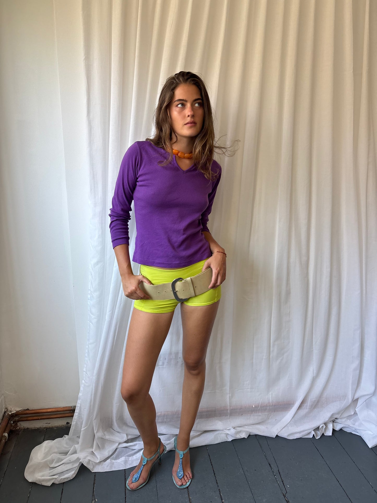 Joie De Vivre Purple Long Sleeve Top