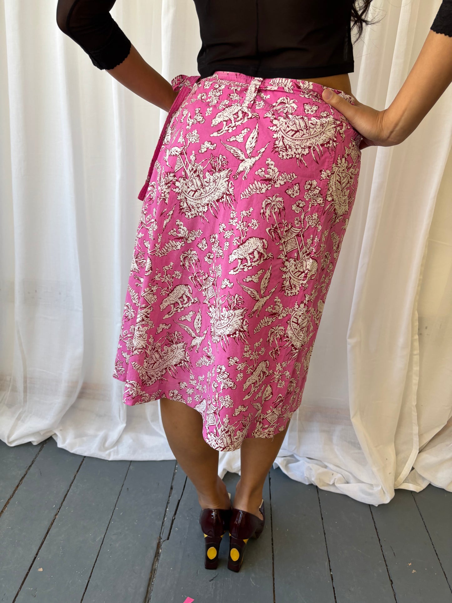Cacharel Pink Printed Skirt