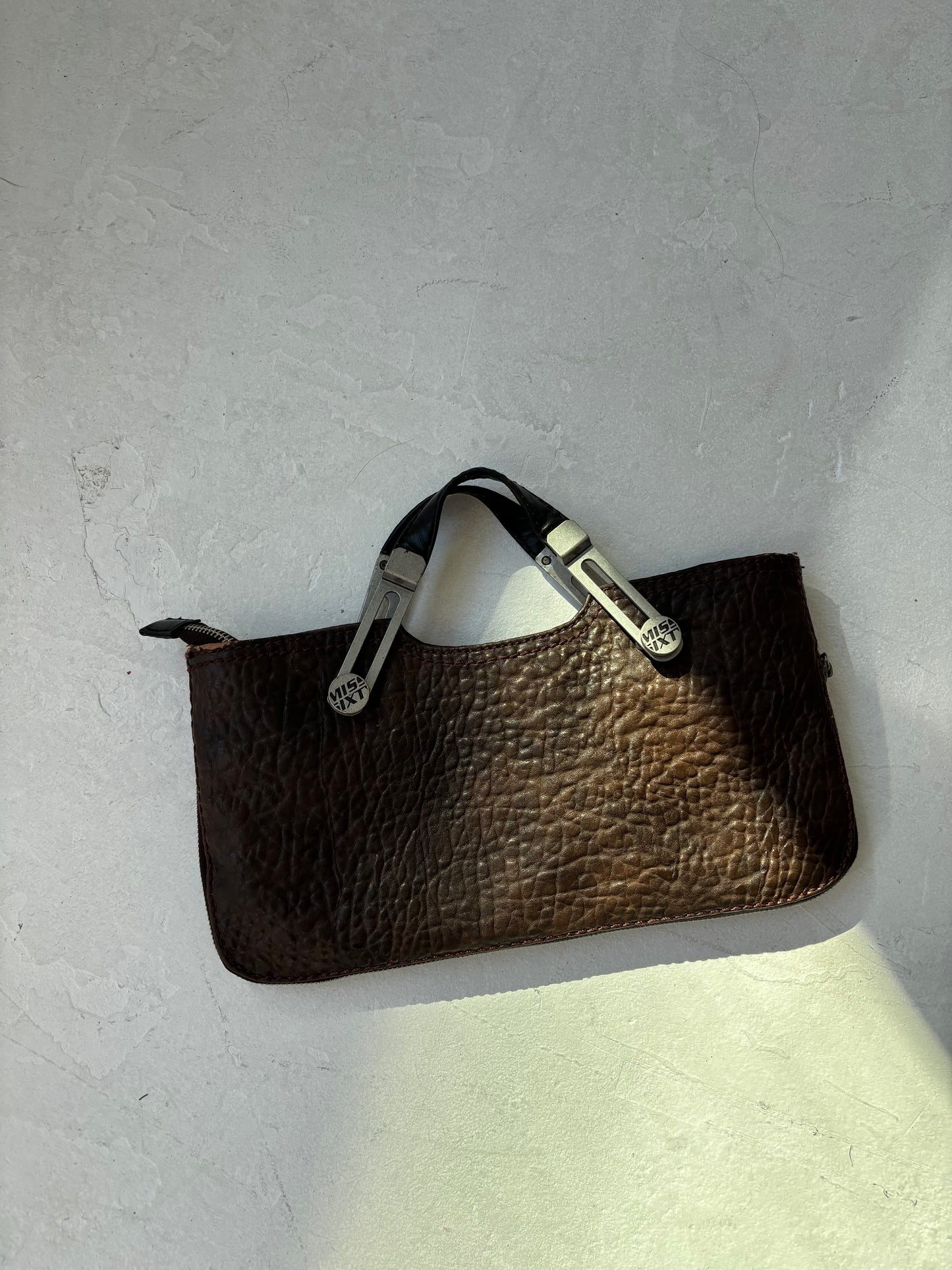Miss Sixty Brown Leather Clutch