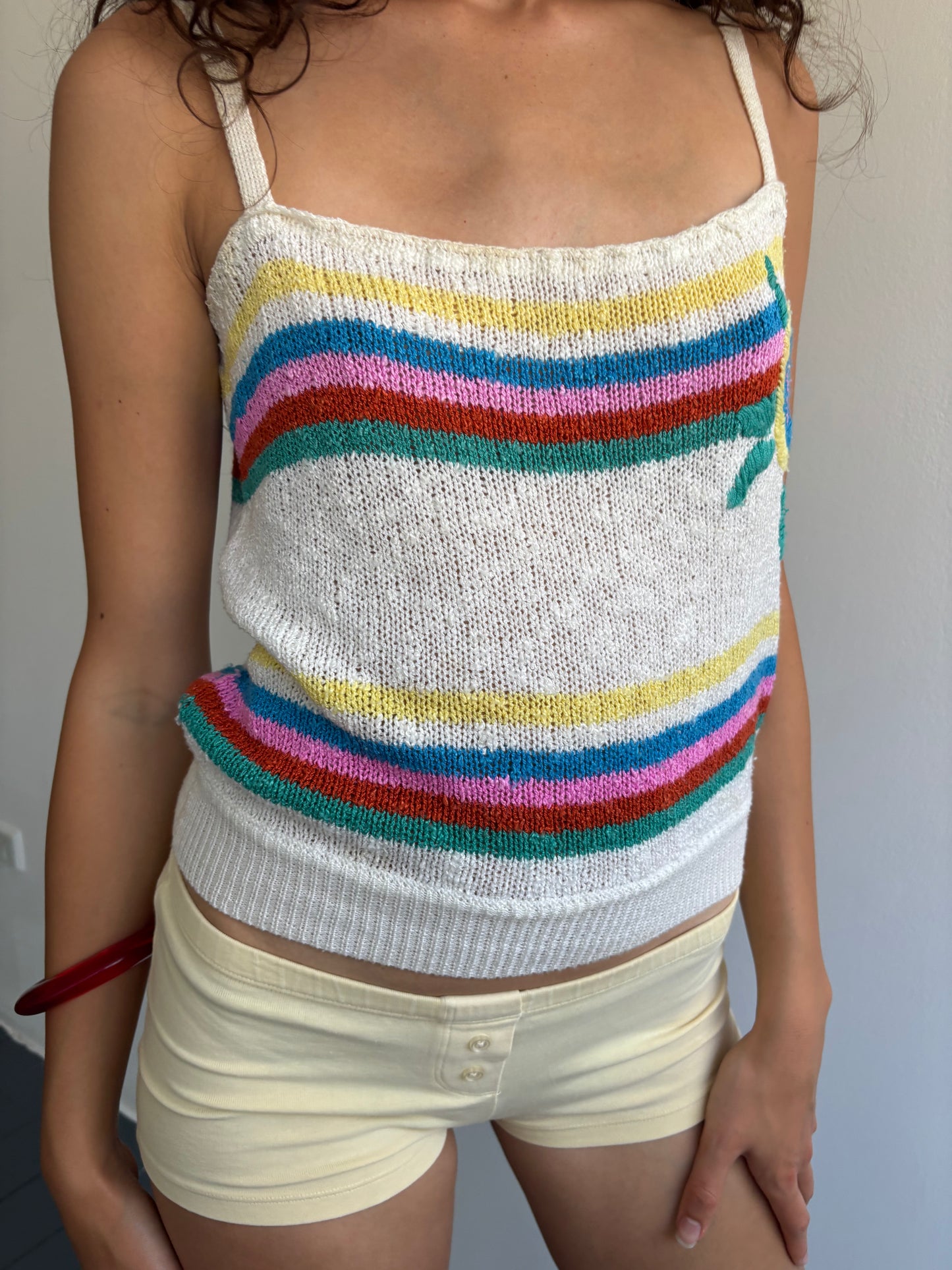 Bellino 1980s Stripe Knit Vest