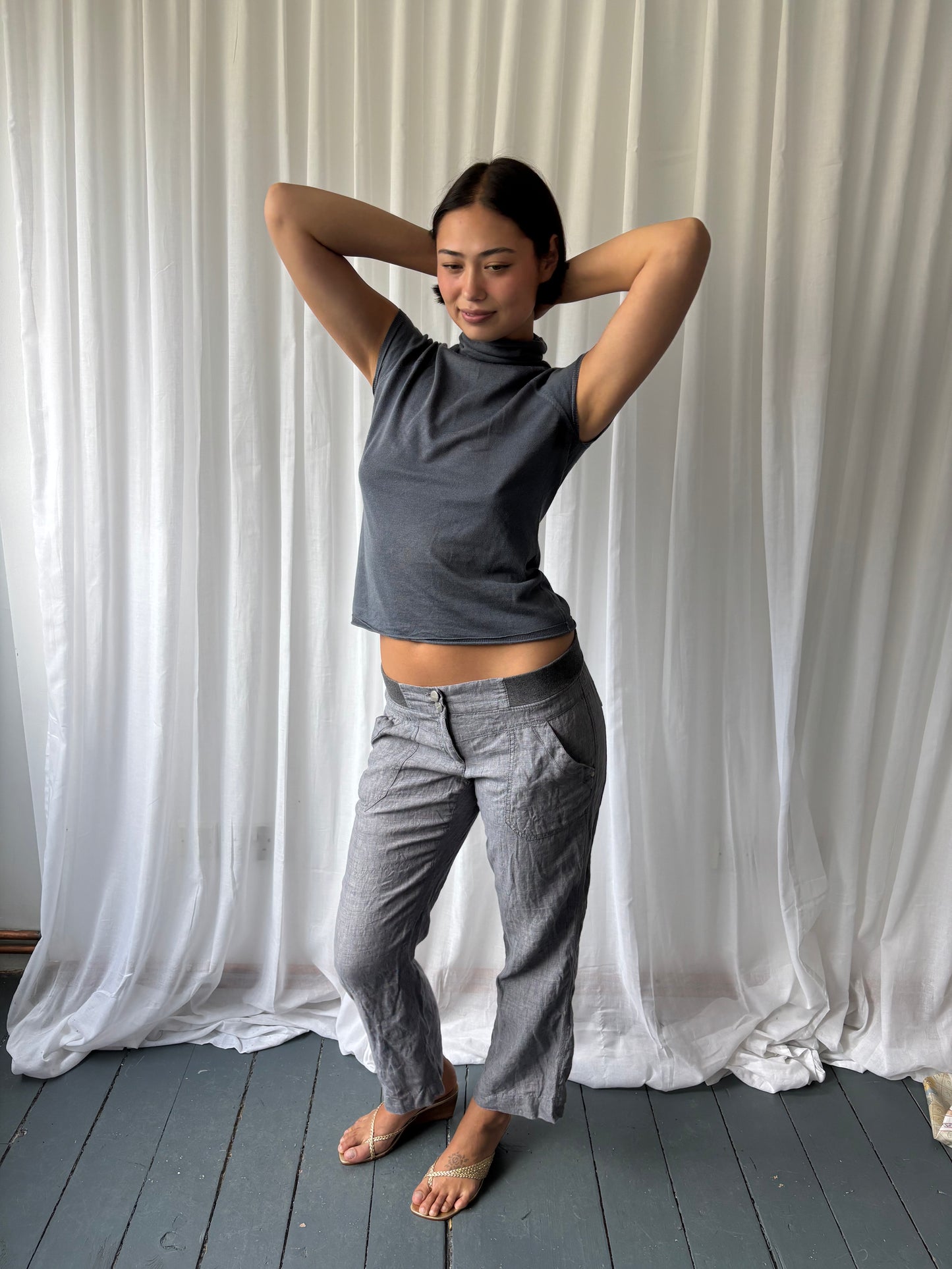 Max Mara Grey Knit Top