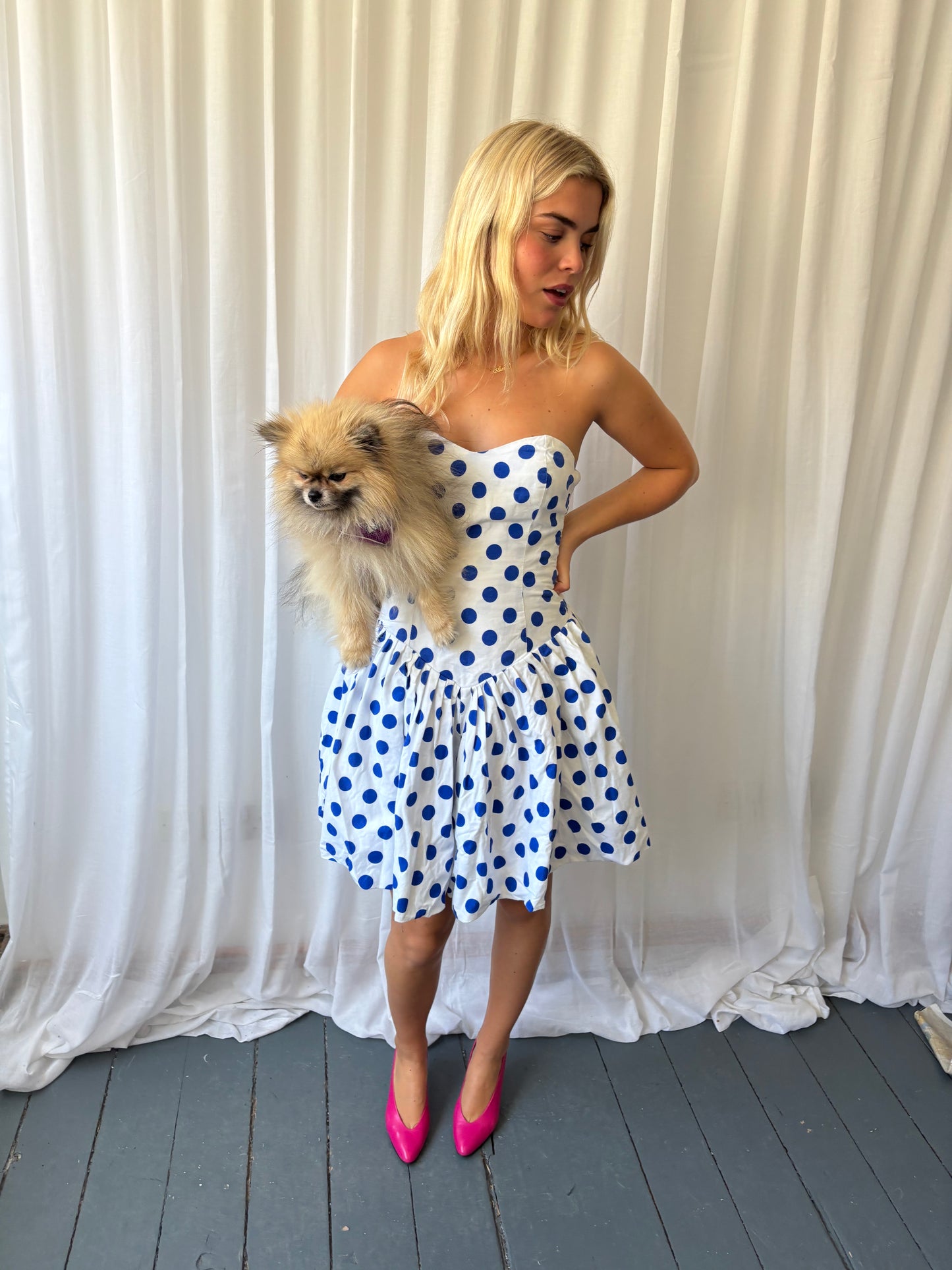 Etam 80s Polka Dot Dress