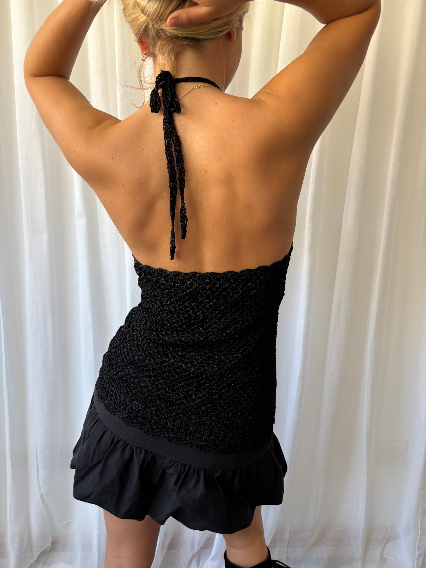 Vintage Black Bubble Skirt