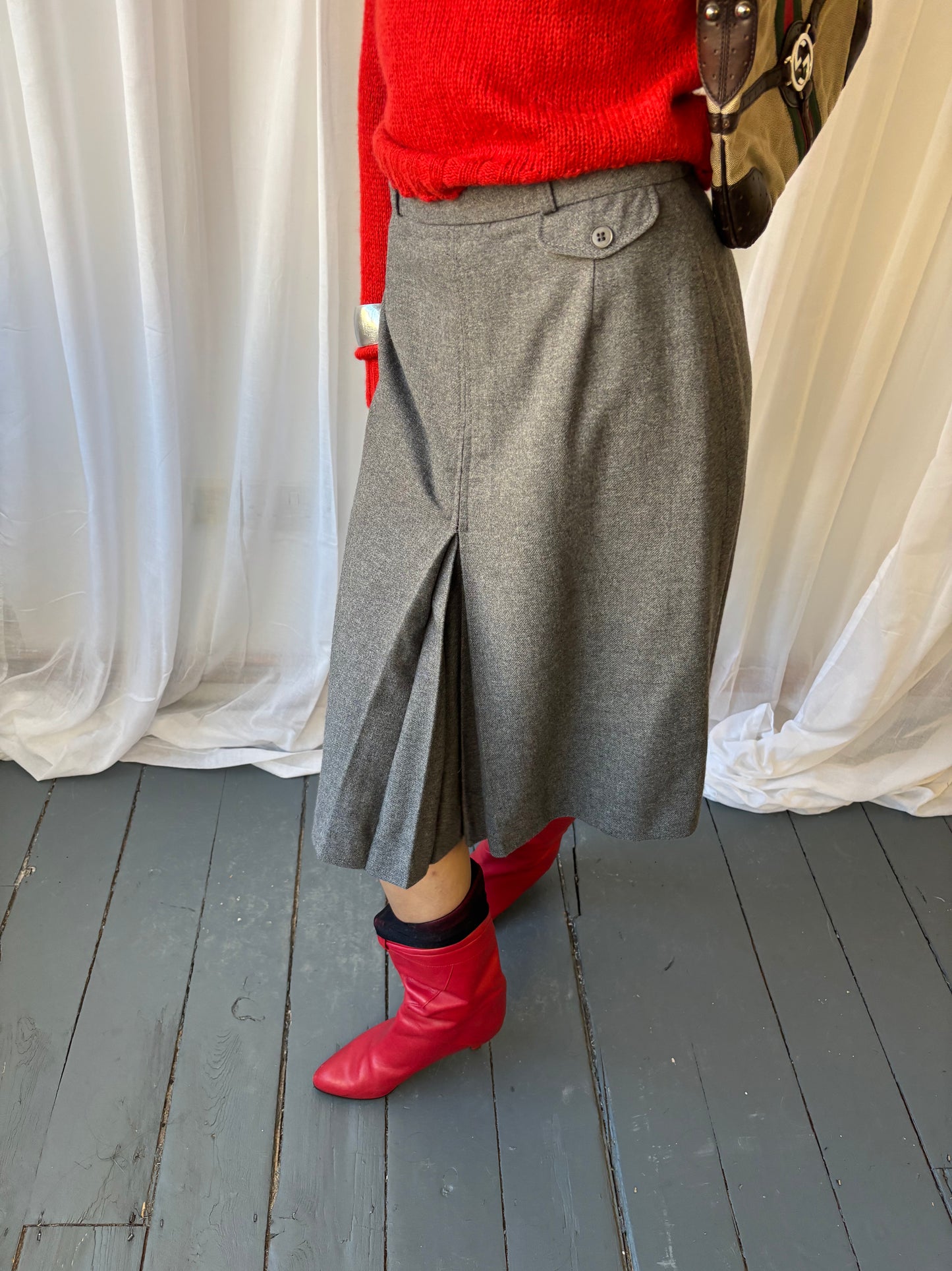 St Michaels 80s Grey Skirt