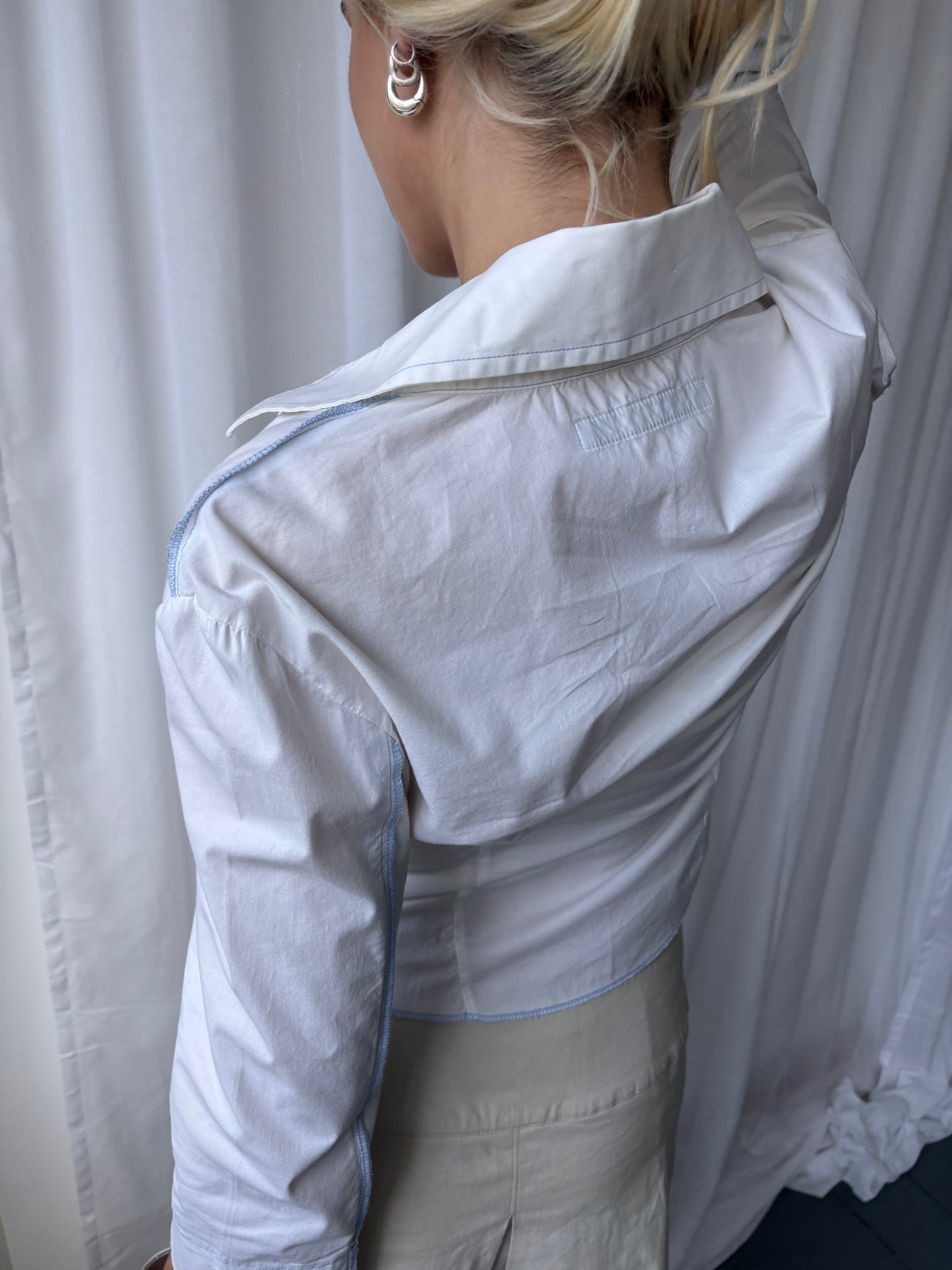 Fornarina White Contrast Stitch Shirt