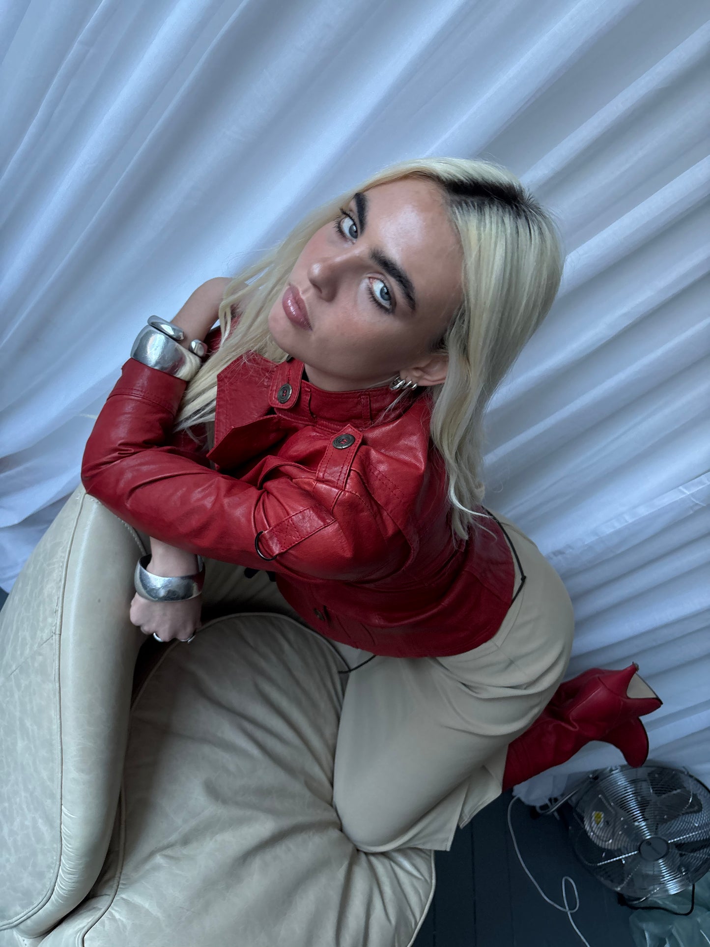 Vintage Red Leather Jacket