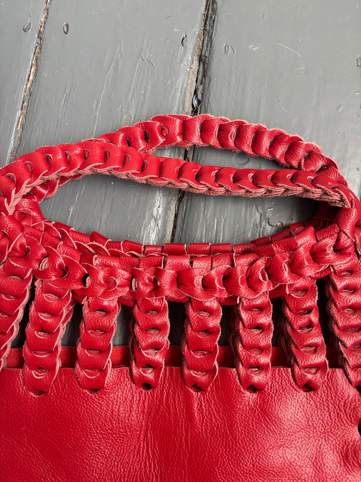 Angel Jackson Red Leather Bag