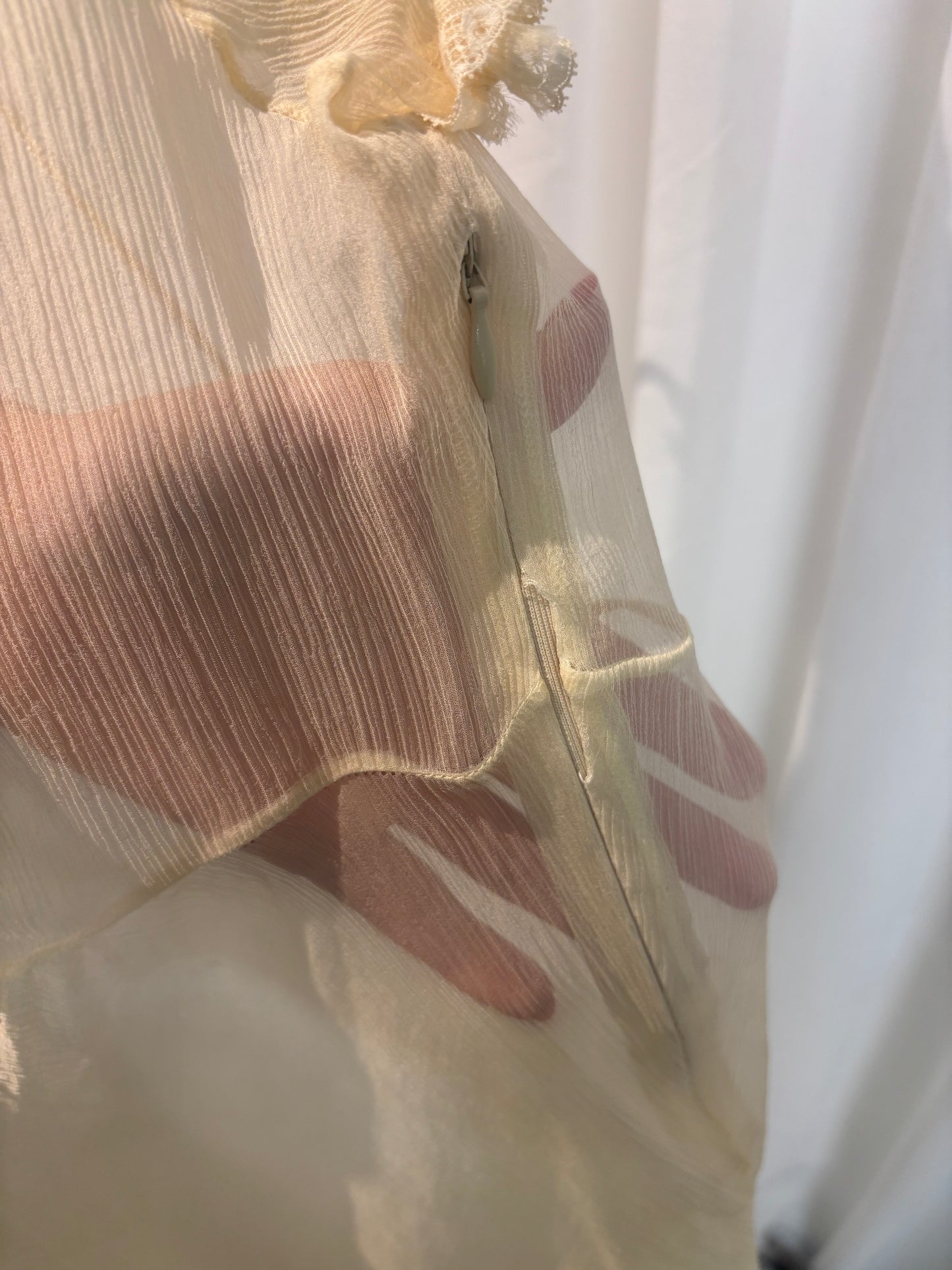 Ermanno Scervino Cream Silk Dress