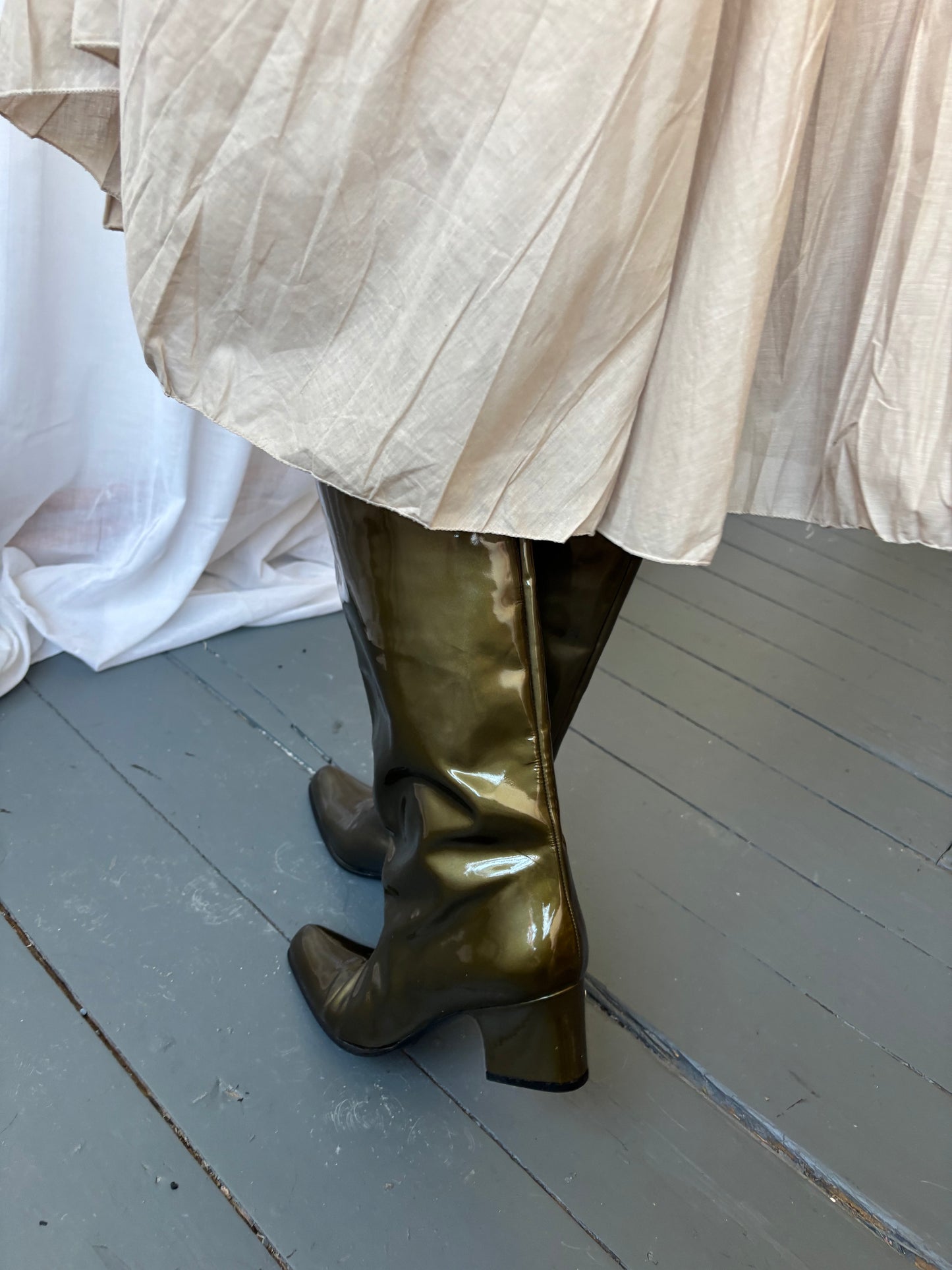 Bally Green Patent Leather Boots