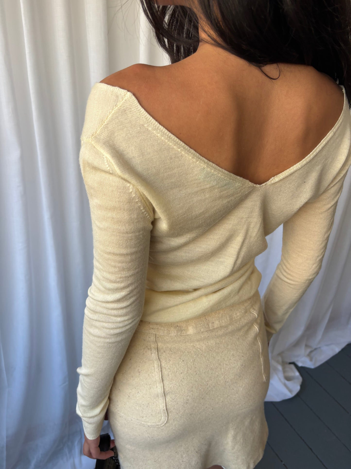 Prada Butter Yellow Knit Top