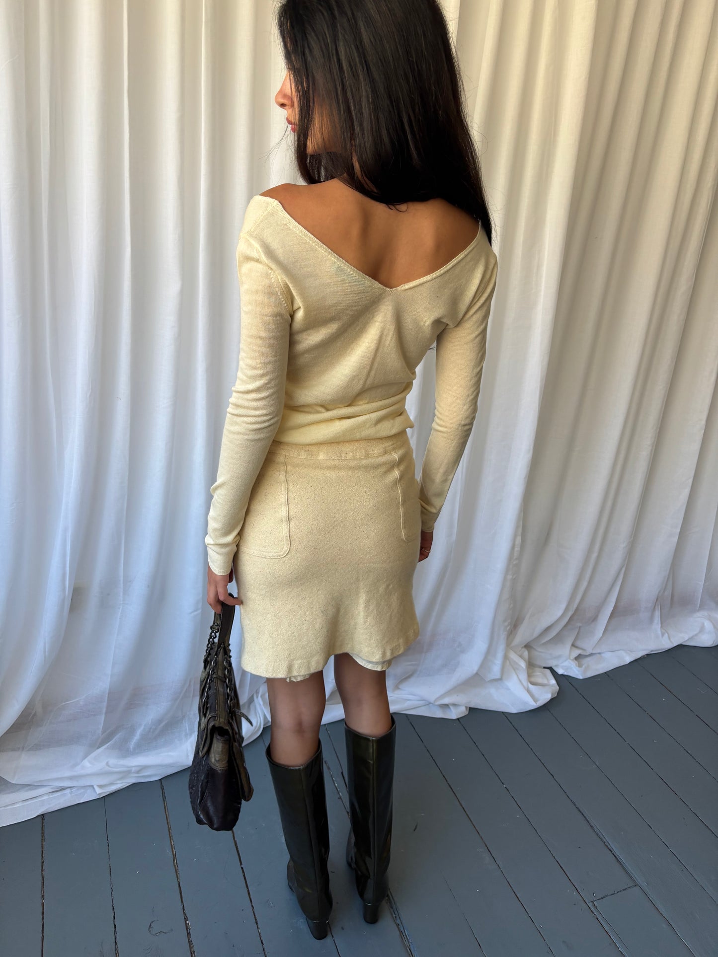 Prada Butter Yellow Knit Top