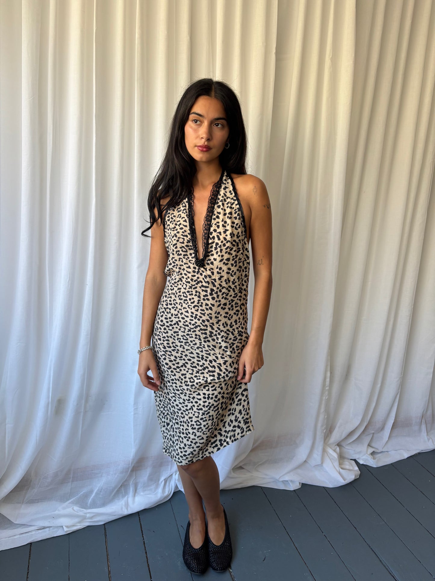 See by Chloé Leopard Halter Dress