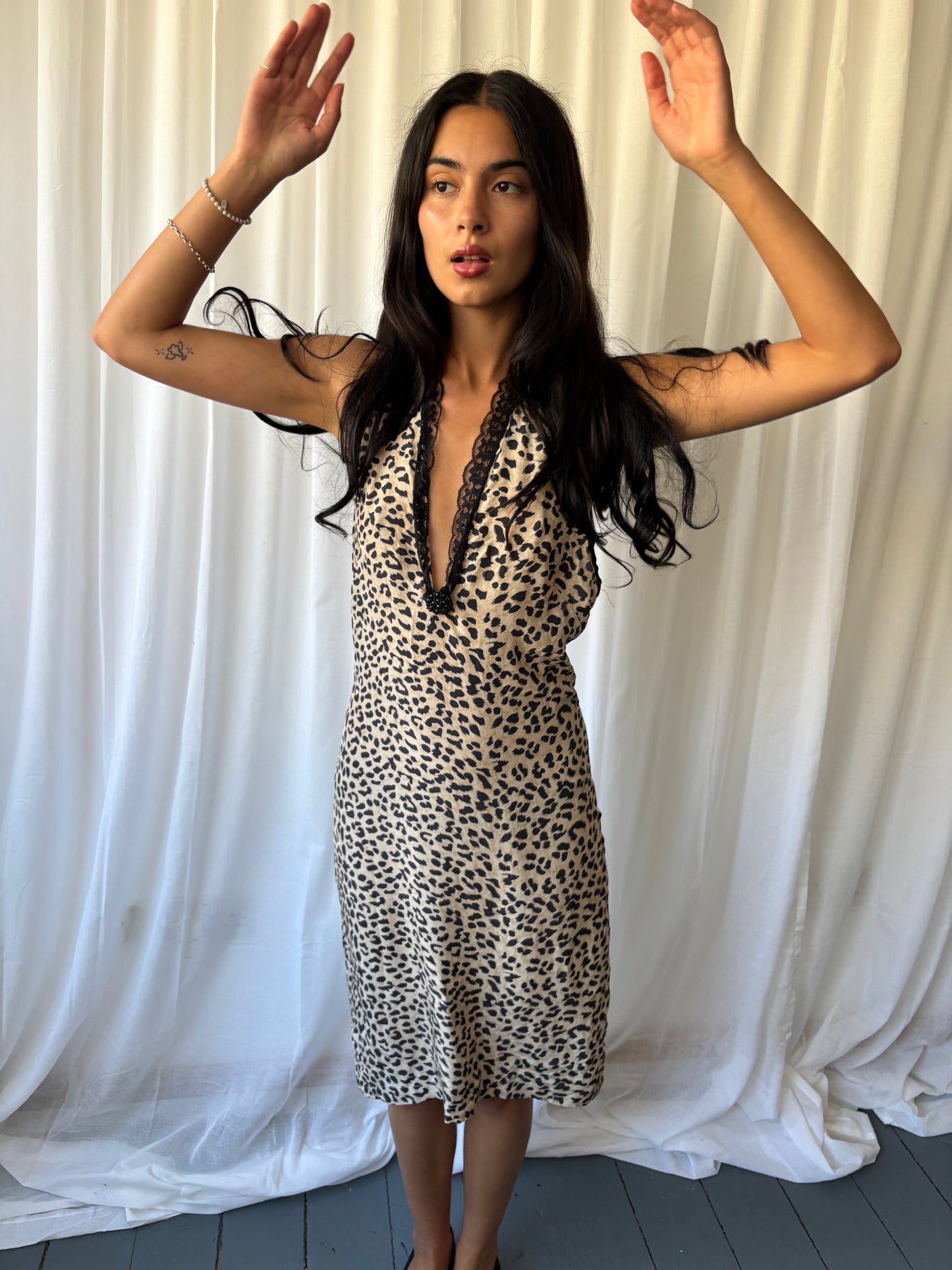 See by Chloé Leopard Halter Dress
