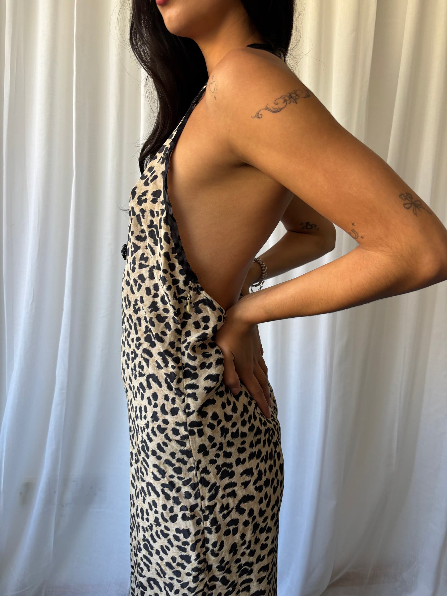 See by Chloé Leopard Halter Dress