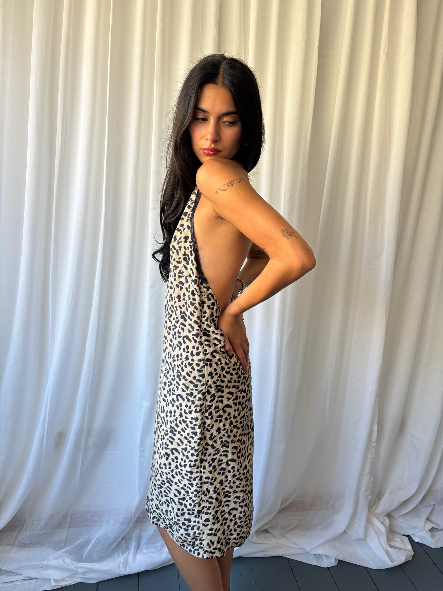 See by Chloé Leopard Halter Dress