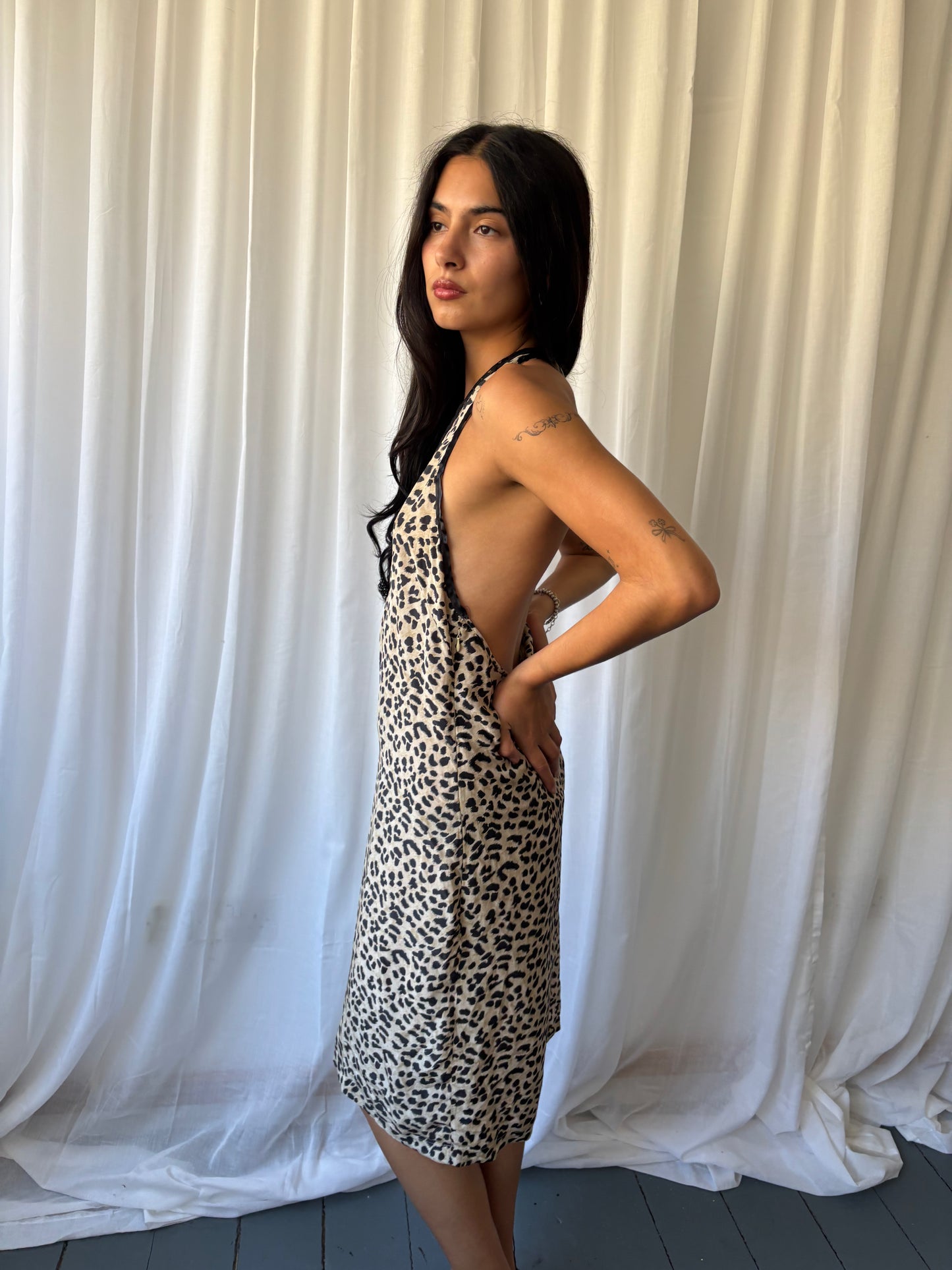 See by Chloé Leopard Halter Dress