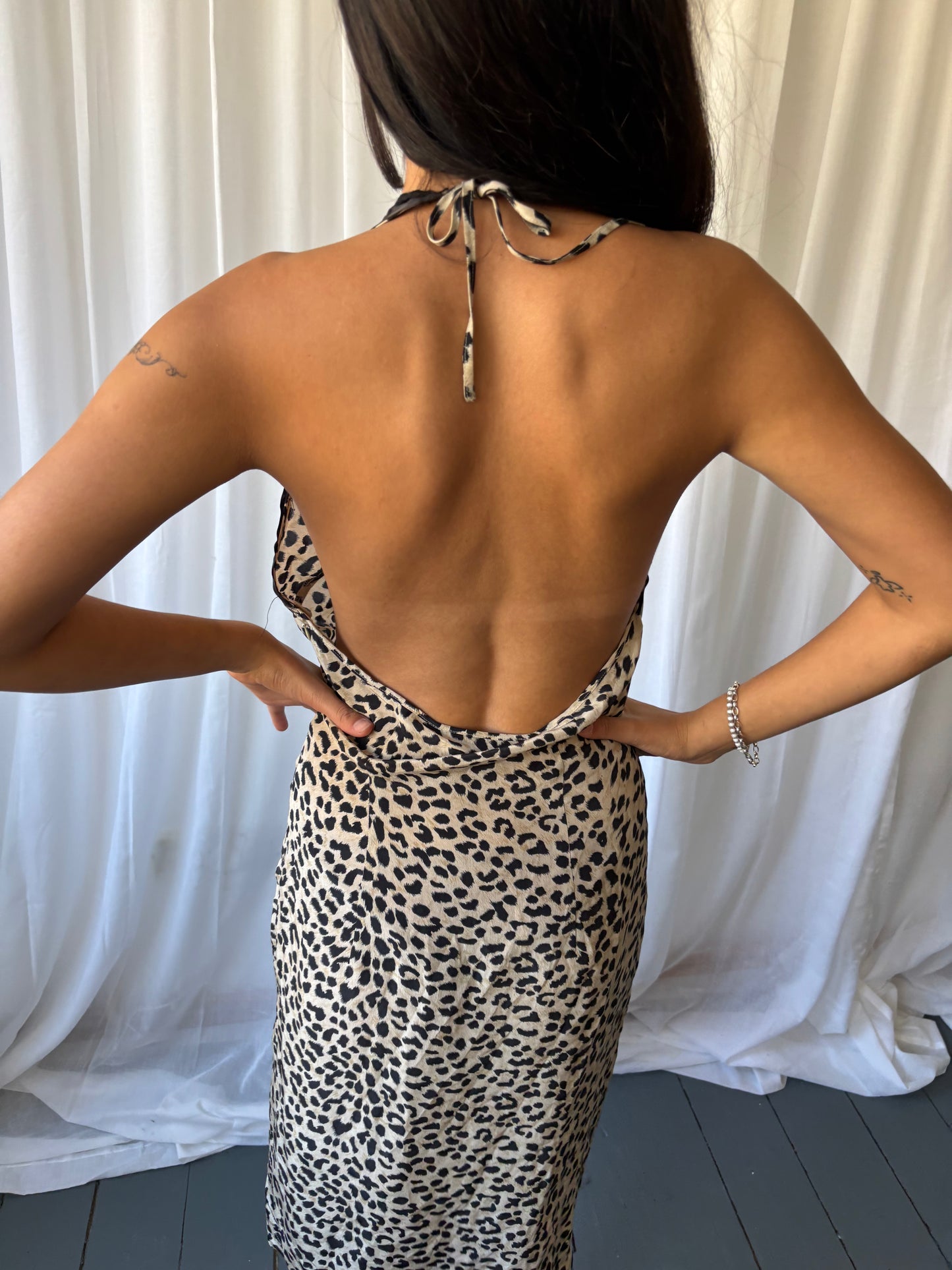 See by Chloé Leopard Halter Dress