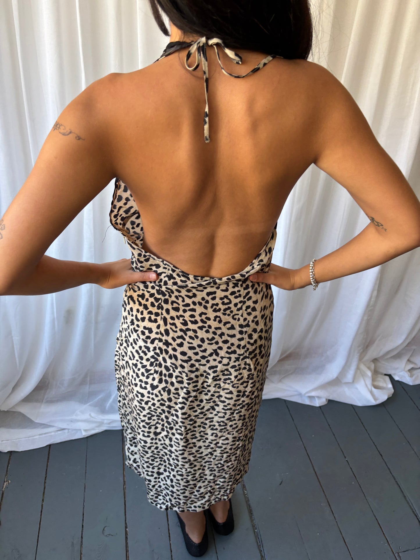 See by Chloé Leopard Halter Dress