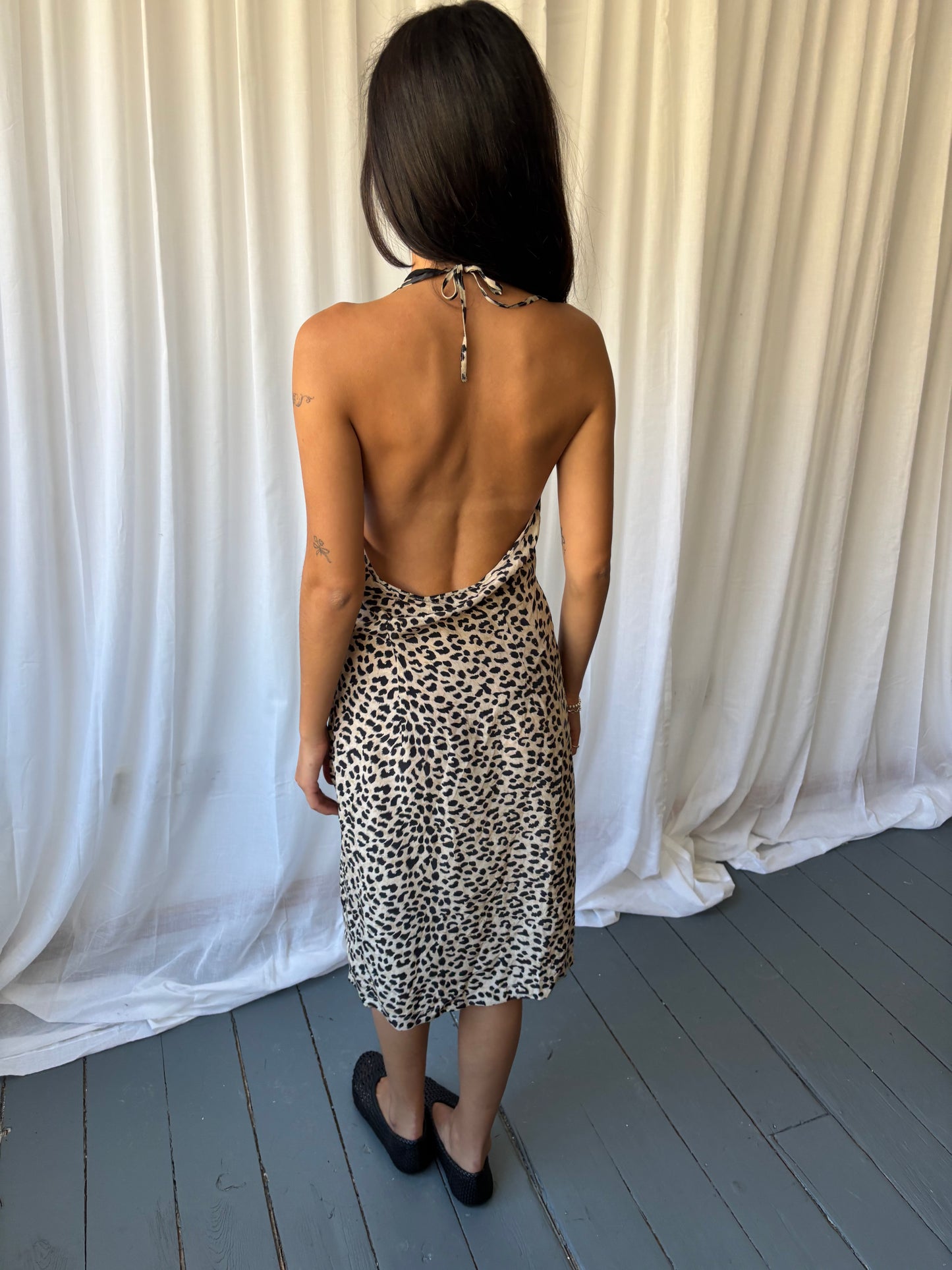 See by Chloé Leopard Halter Dress