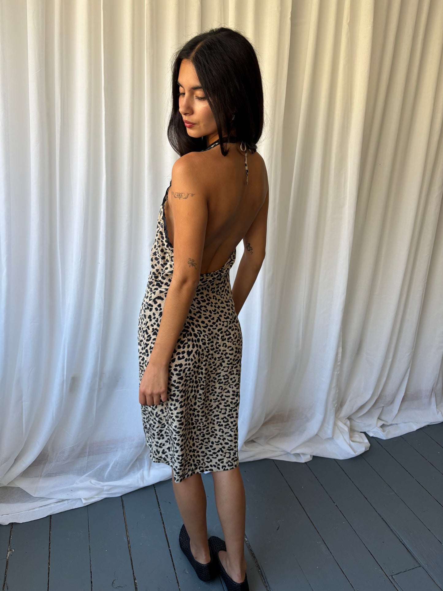 See by Chloé Leopard Halter Dress