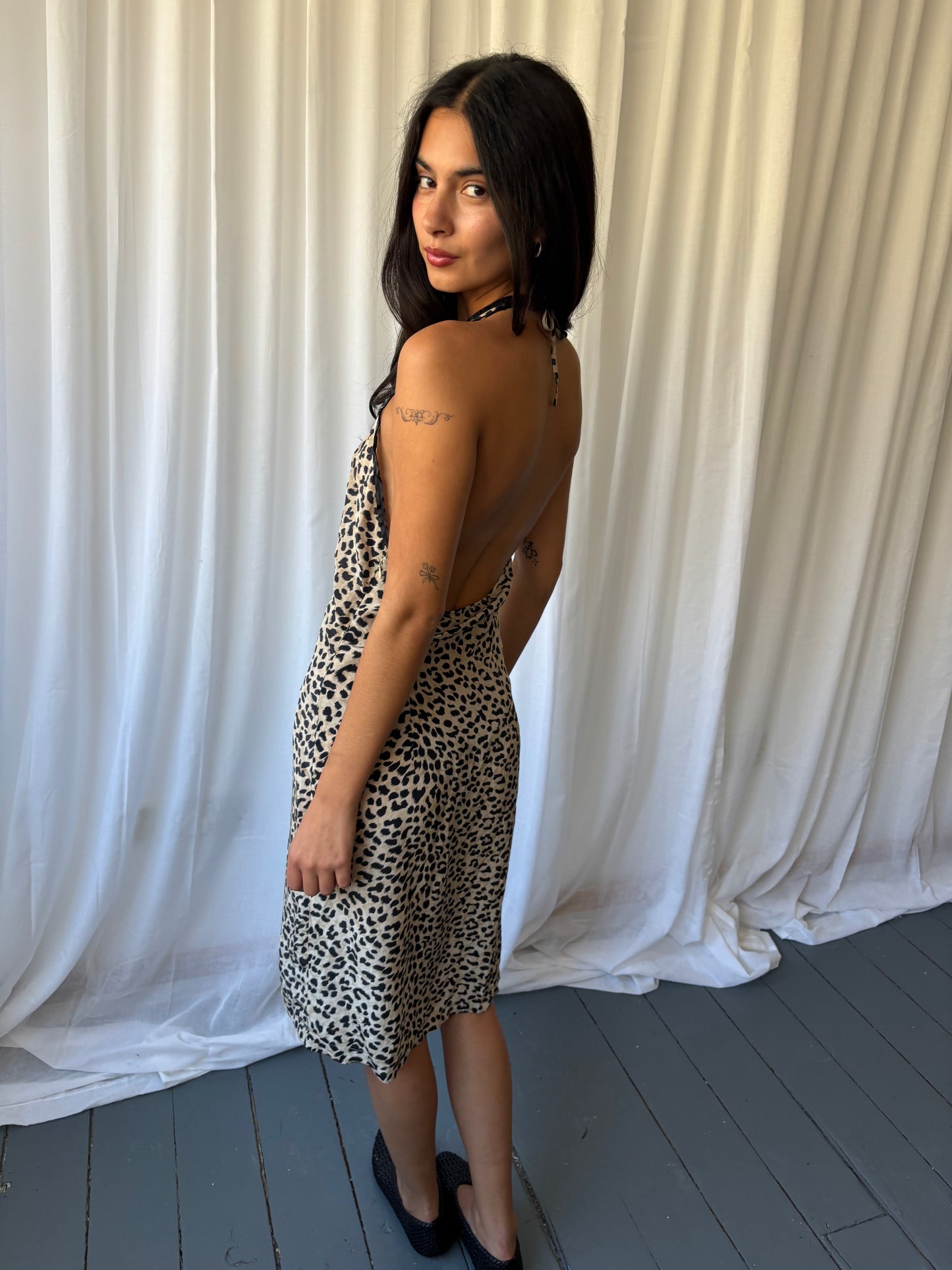 See by Chloé Leopard Halter Dress