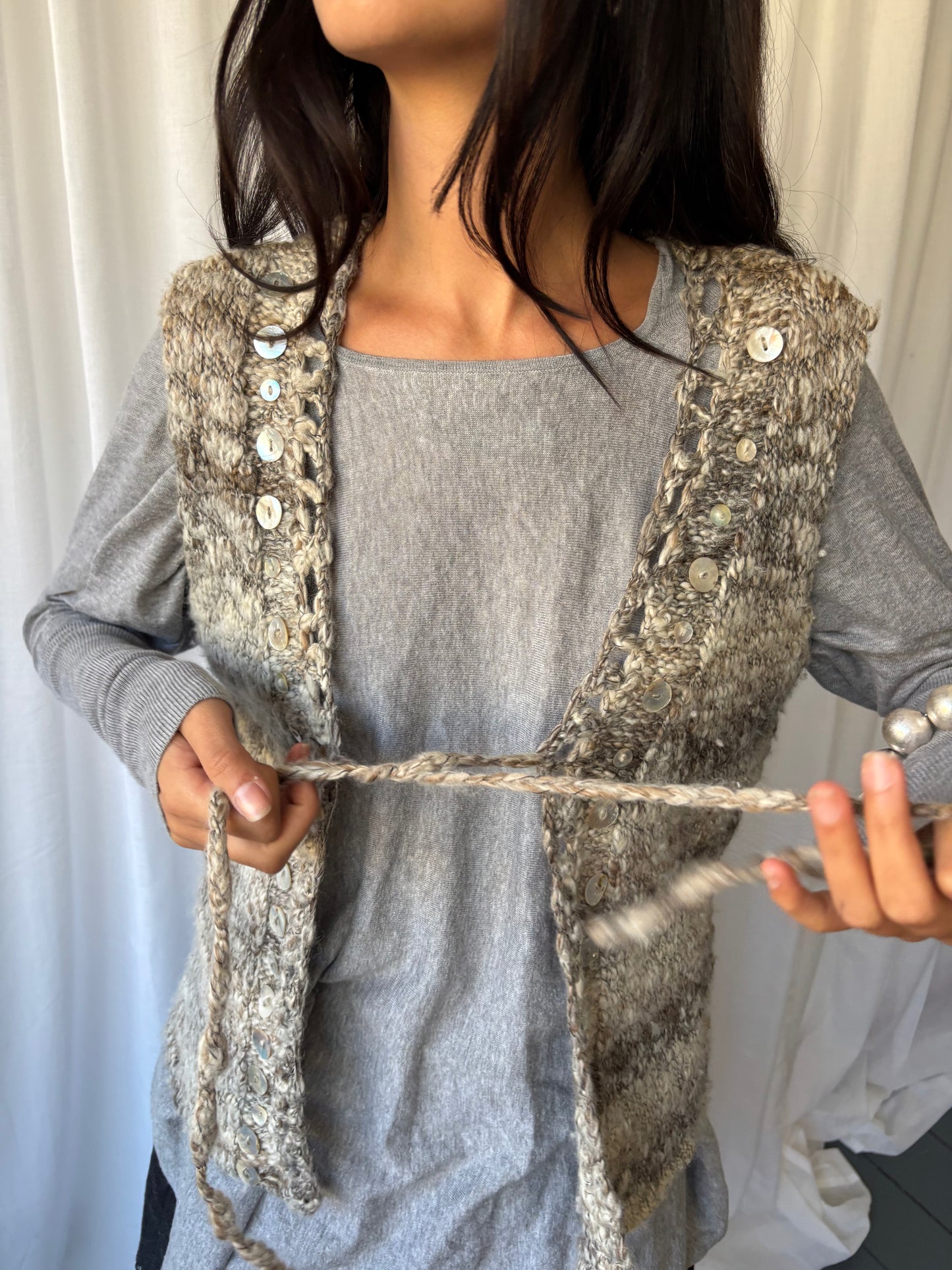 John Rocha Beige Knit Gilet