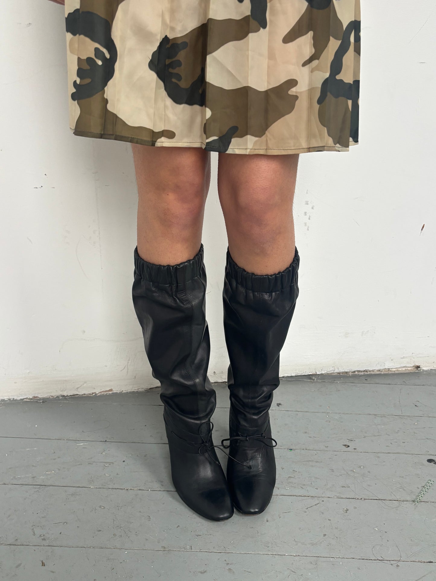 Bertie Black Leather Boots