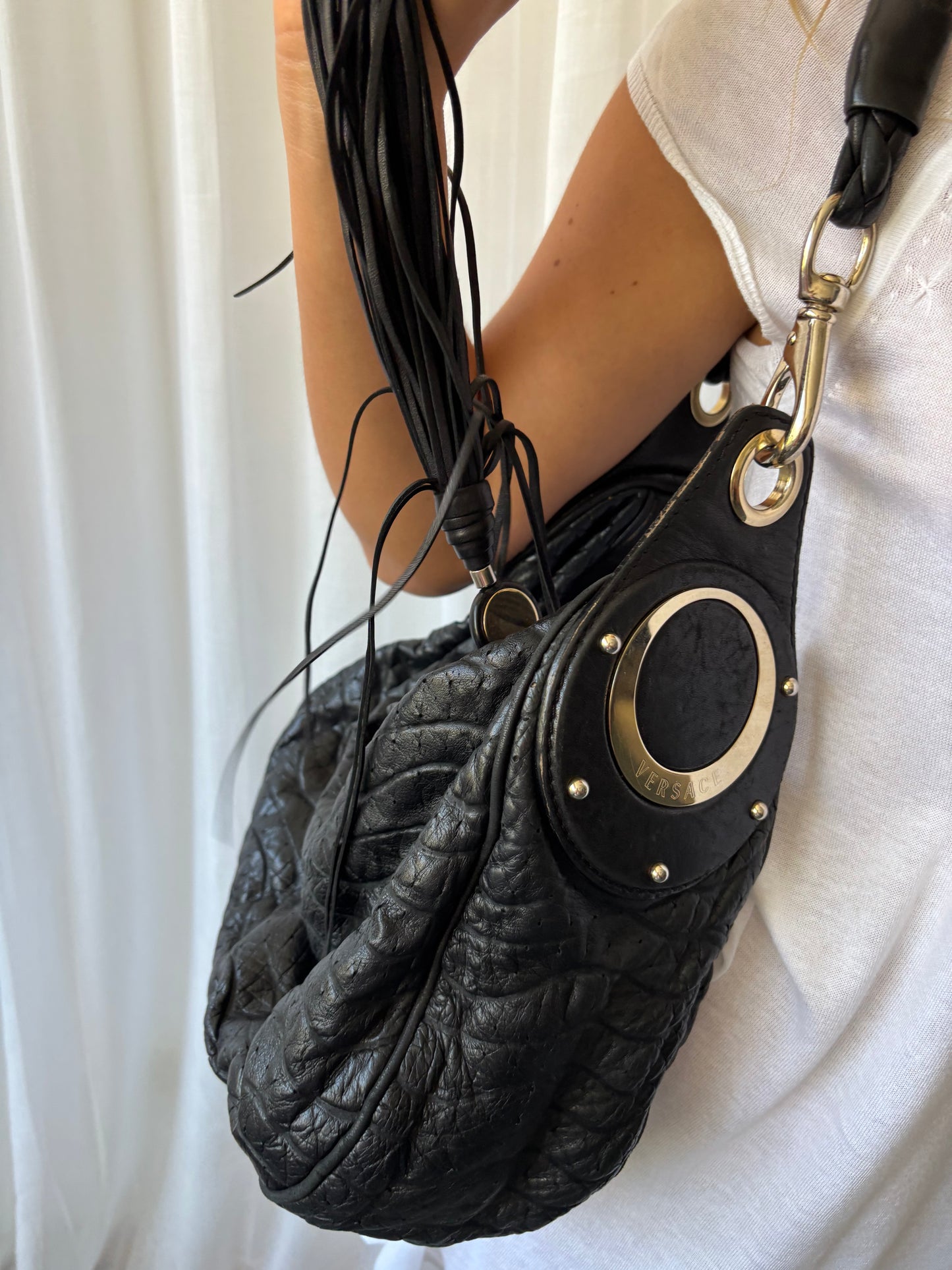 Versace Black Leather Bag