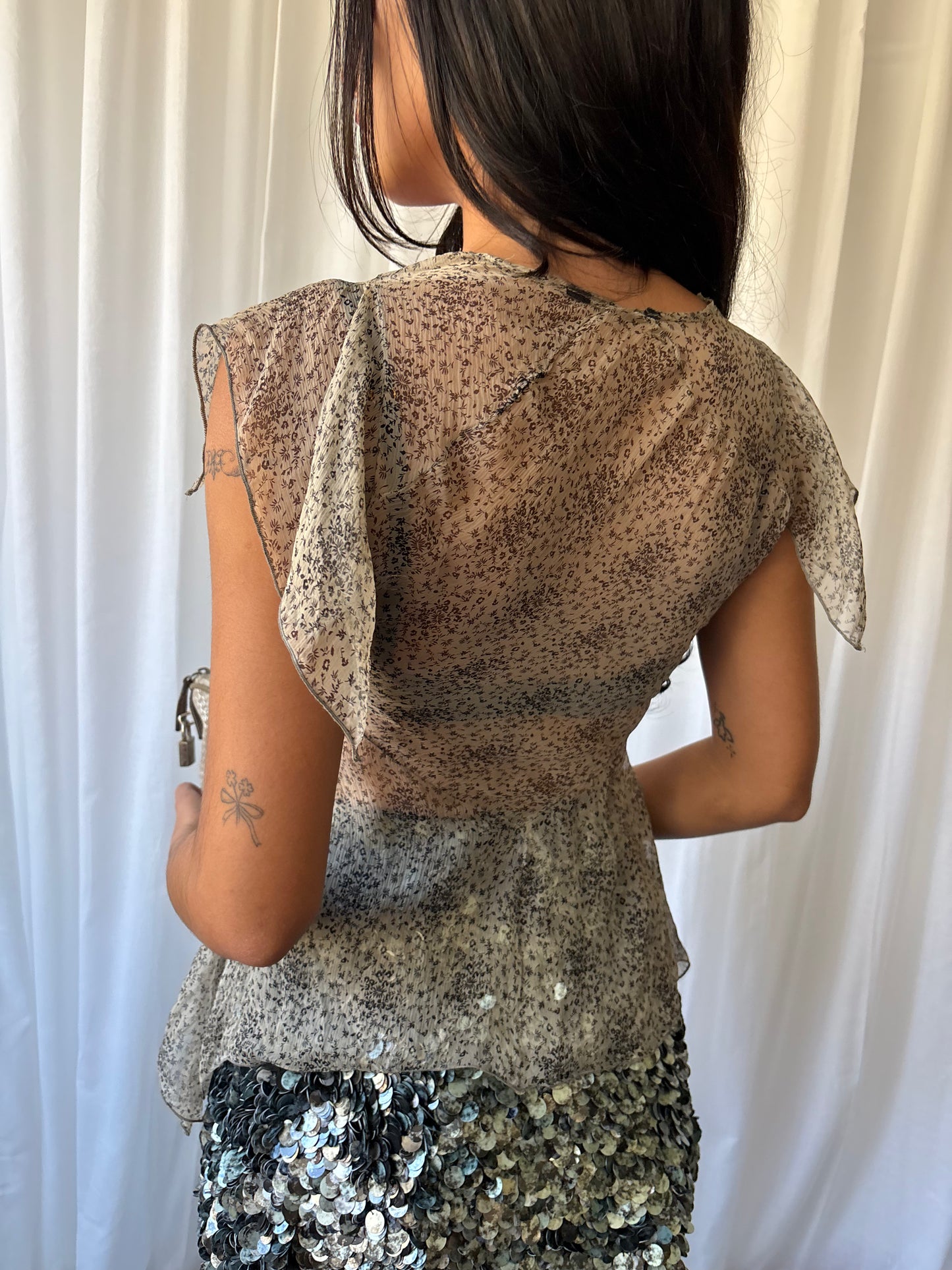 Vintage Sheer Floral Top