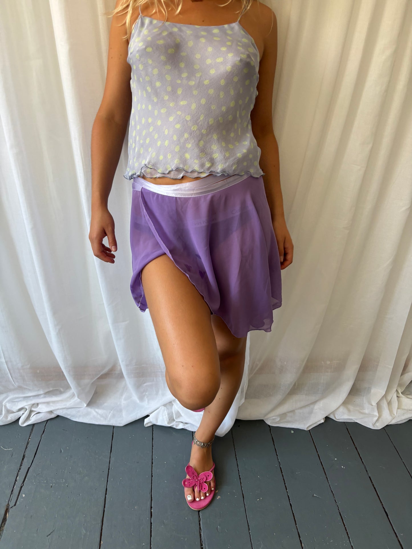 Frank Usher Lilac Polka Dot Cami