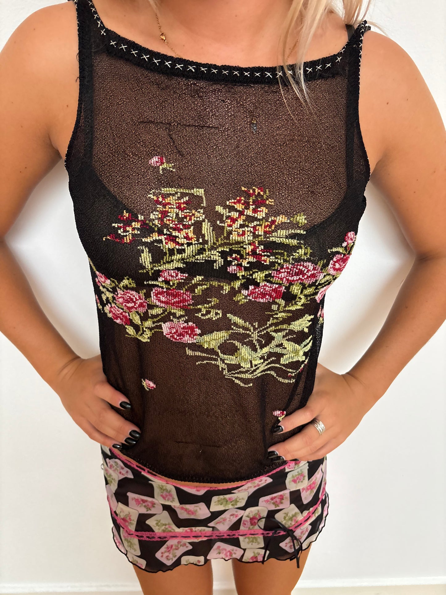 Alannah Hill Black Embroidered Vest
