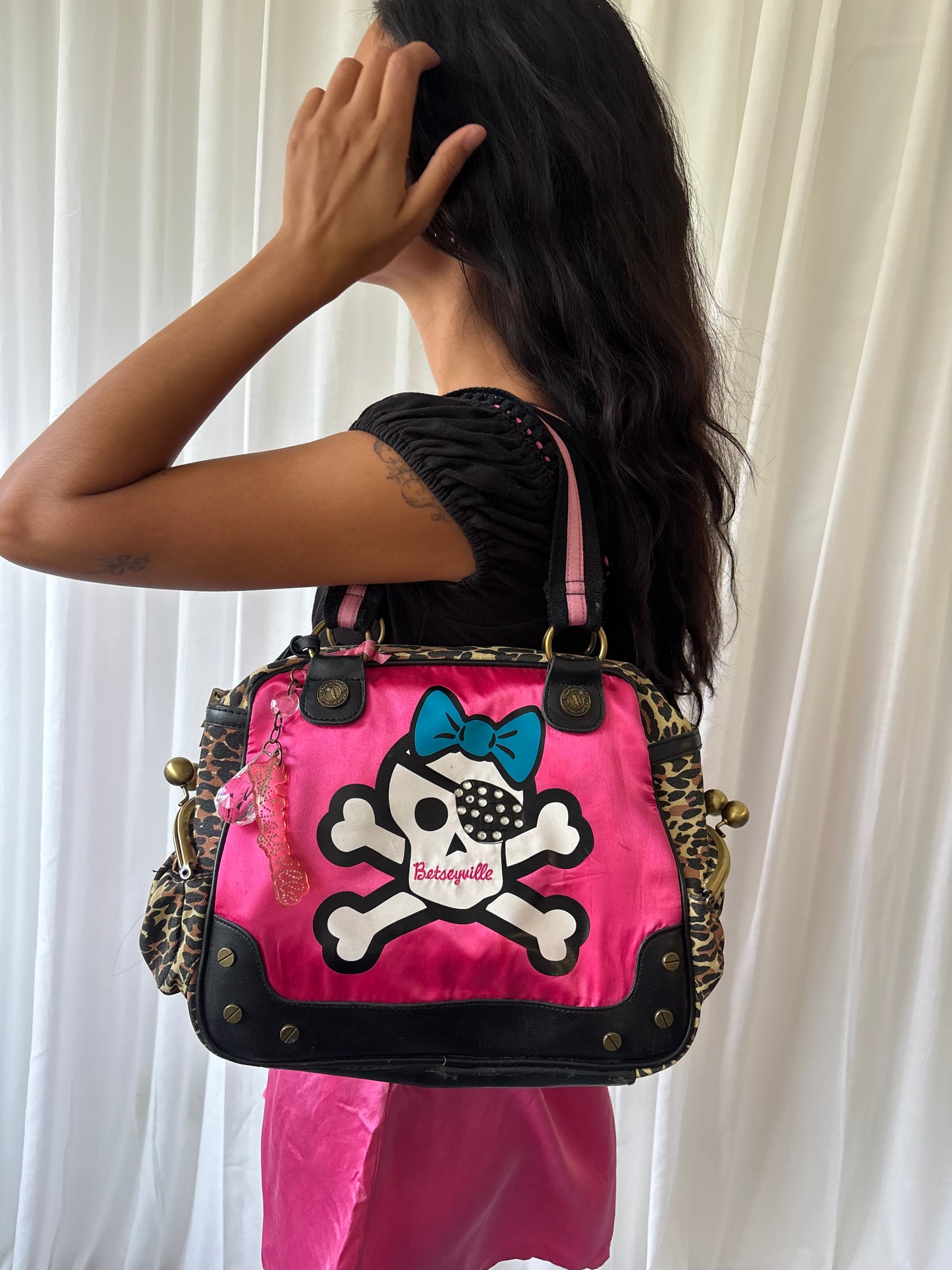 Betsey Johnson Pink Leopard Bag